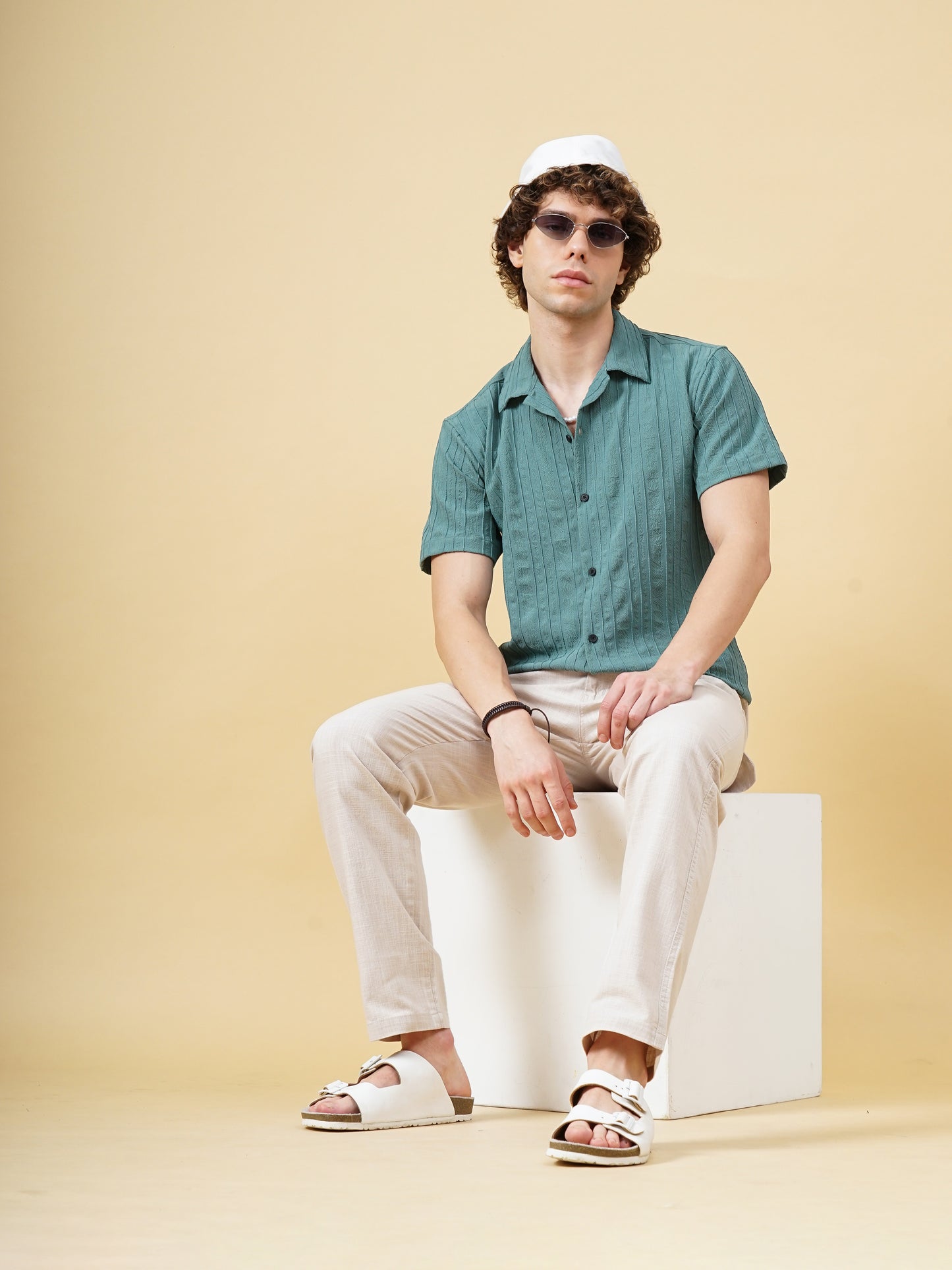 Strix Striped Green Shirt