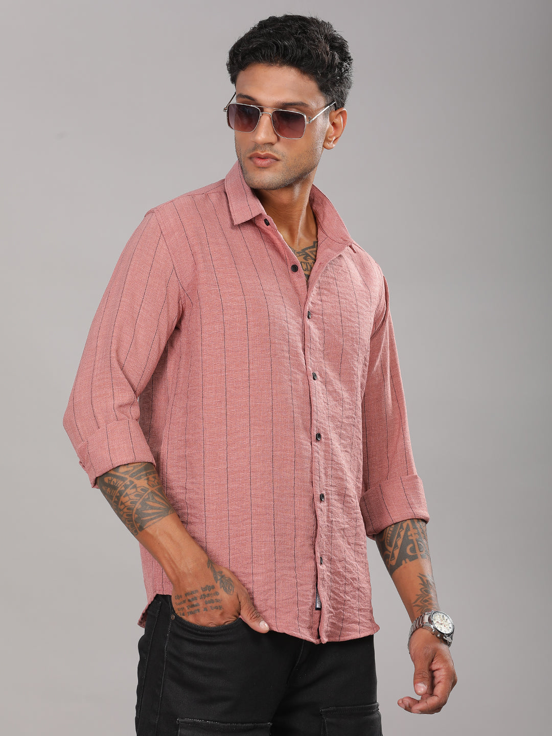 Linovite Striped Pink Shirt