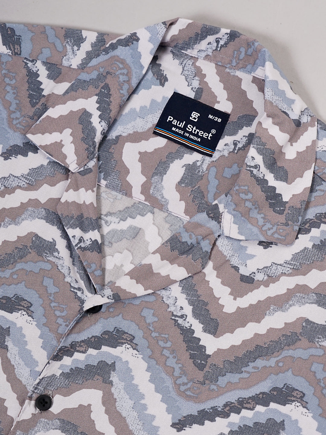 Flux Blue Oversized Rayon Shirt