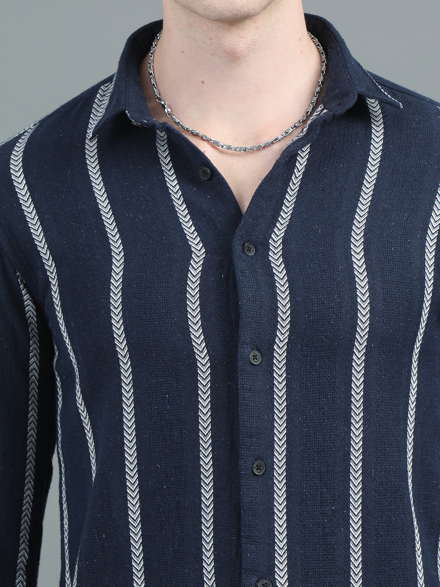 Arica Navy Striped Shirt