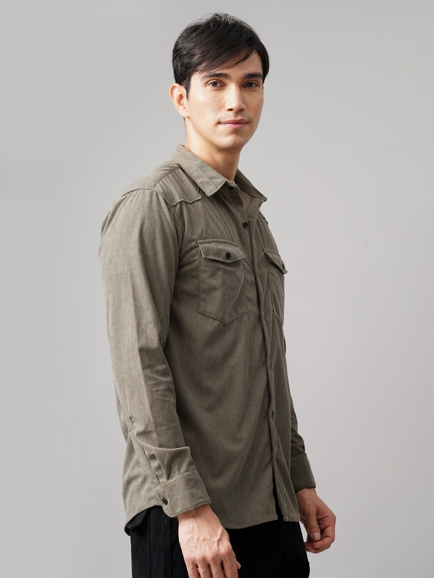 Cordage Double Pocket Grey Shirt