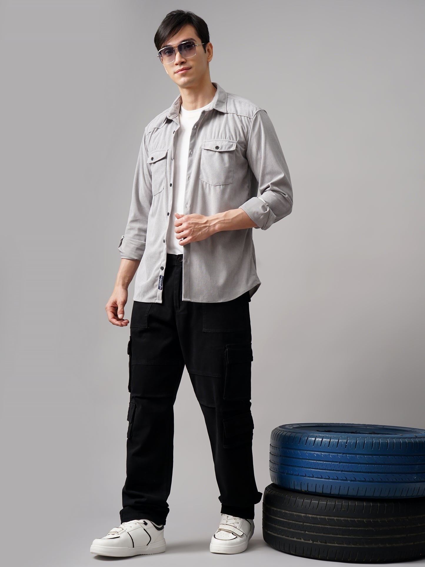 Cordage Double Pocket Silver Shirt