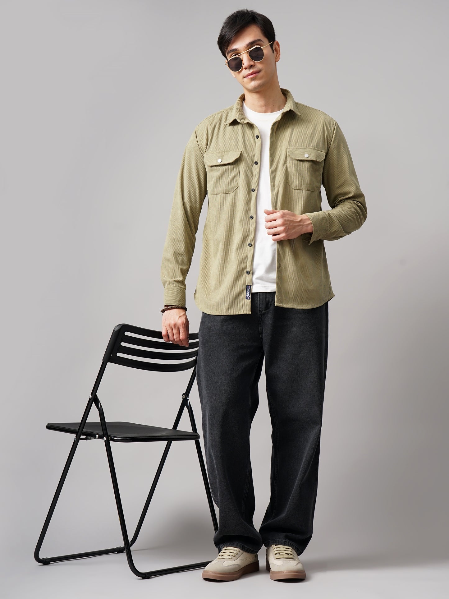 Cordtex Double Pocket Green Shirt