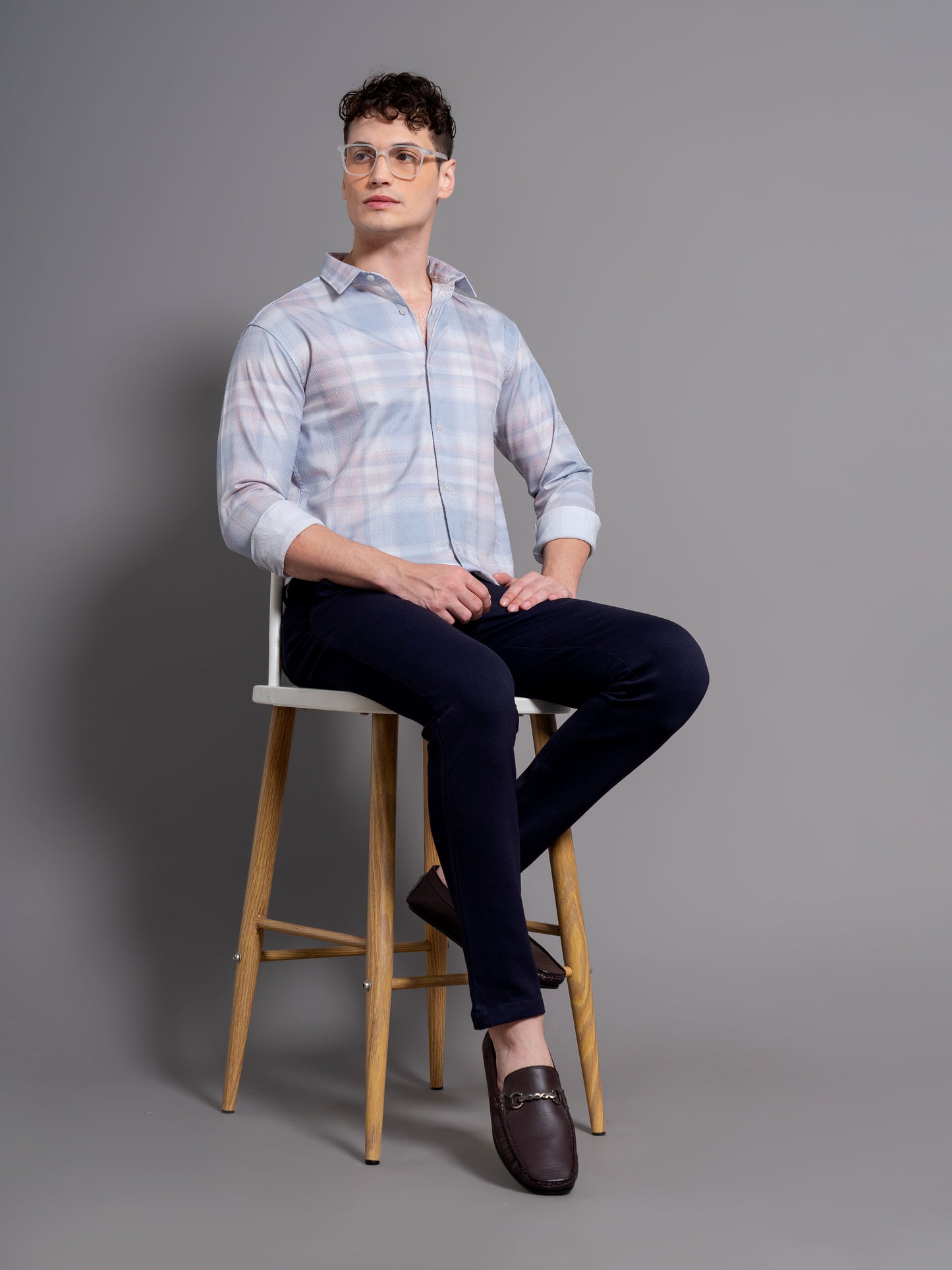 Brock Blue Checks Shirt