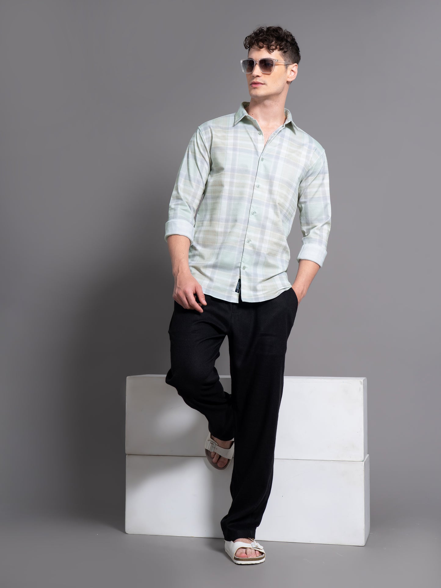 Buffy Green Checks Shirt