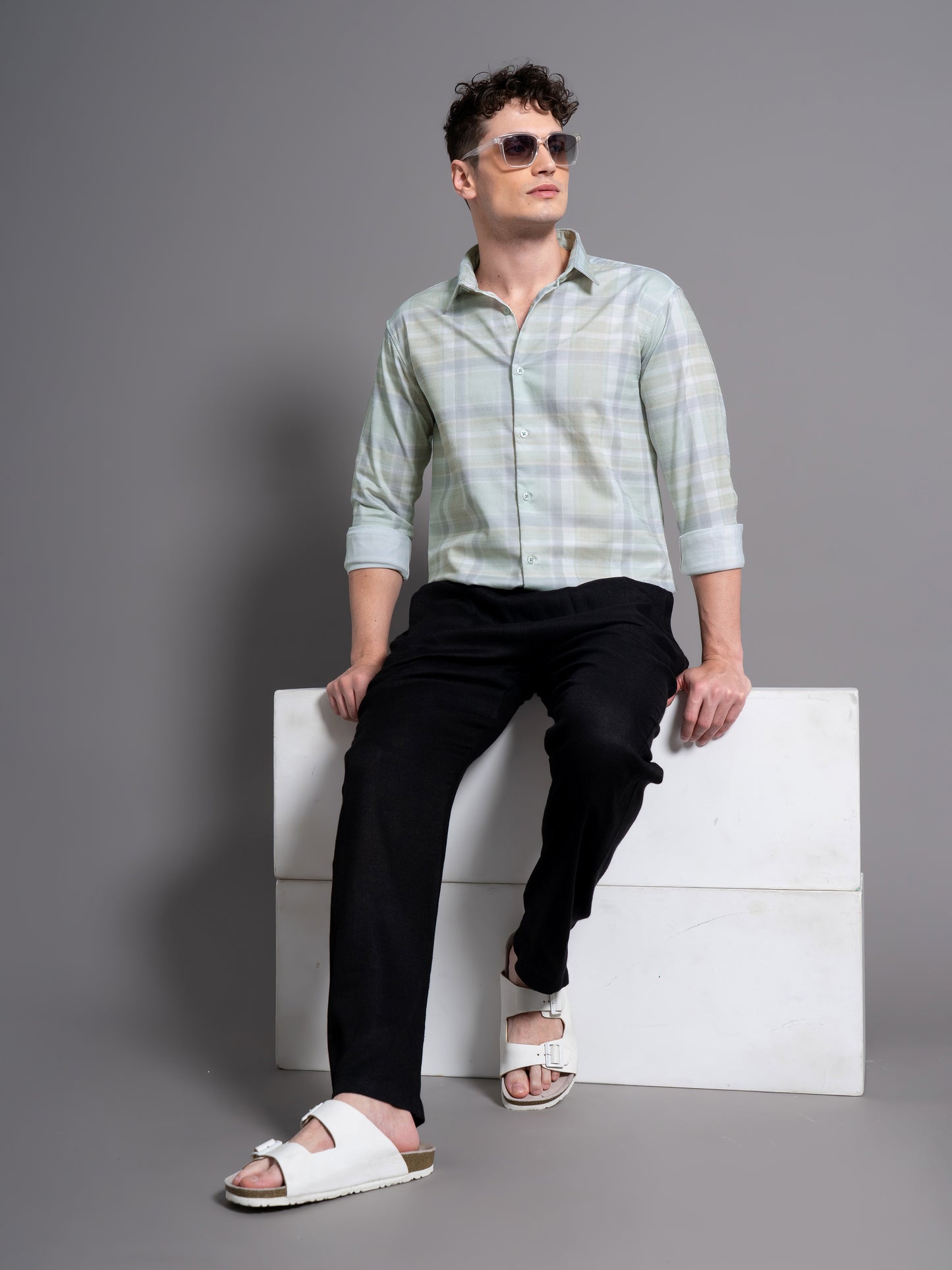 Buffy Green Checks Shirt