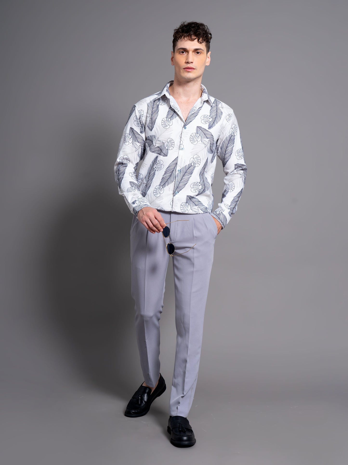 Basil White Floral Shirt