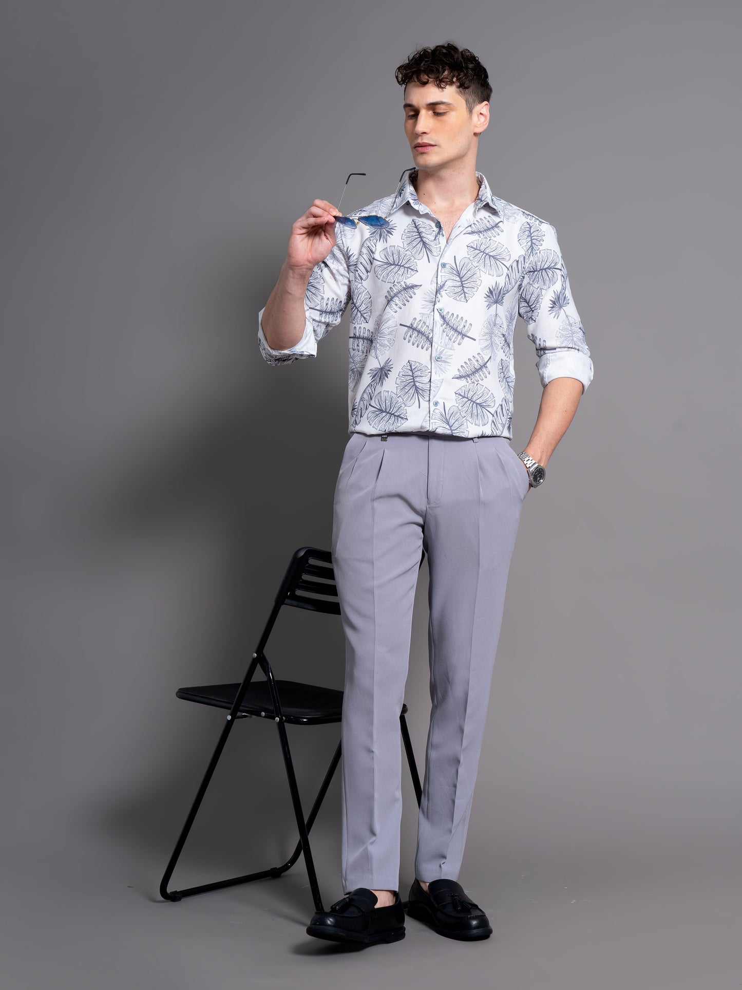 Brine White Floral Shirt