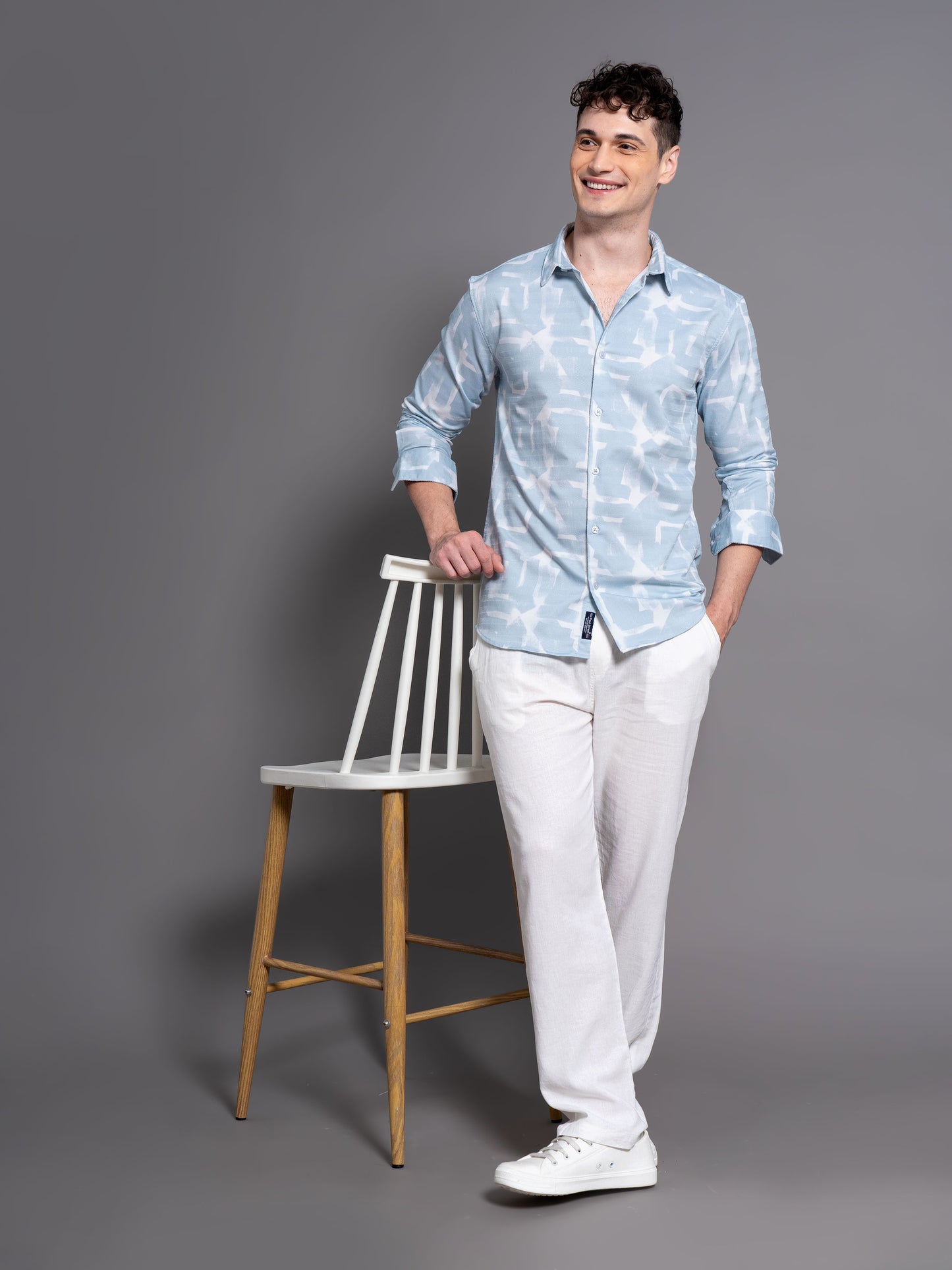 Brume Blue Abstract Shirt