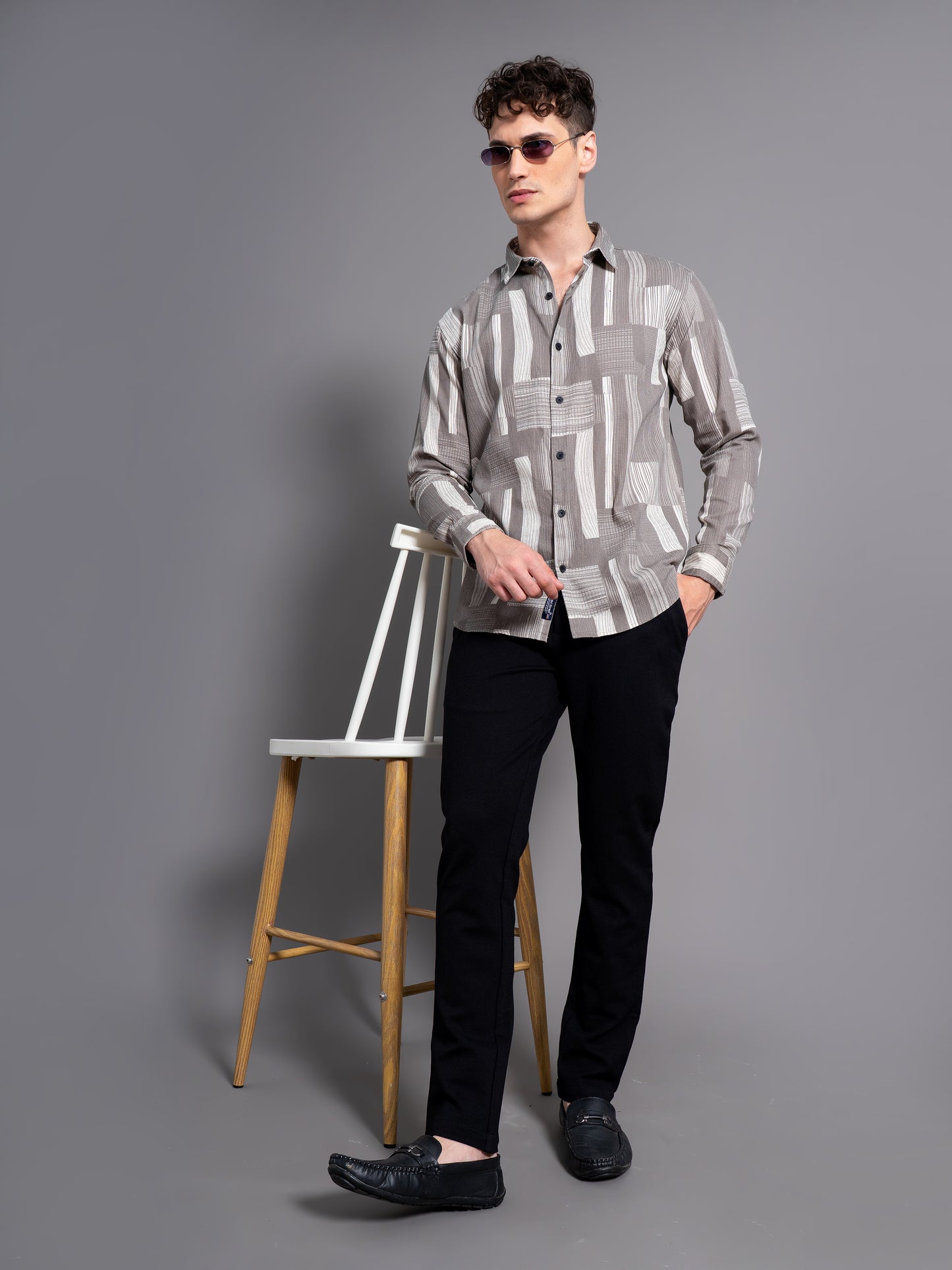 Crest Brown Abstract Shirt