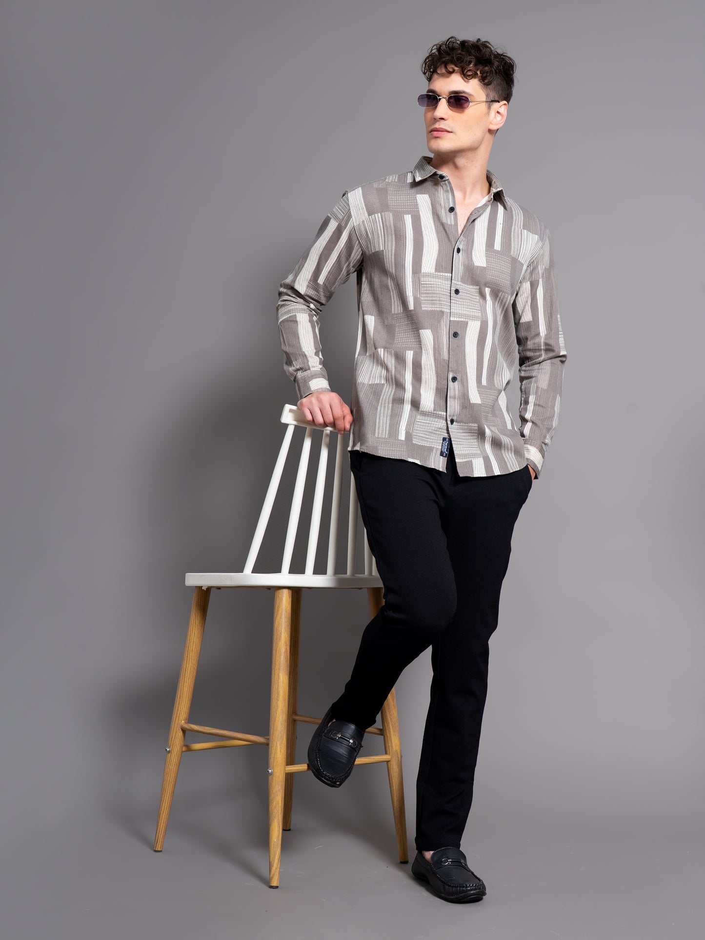 Crest Brown Abstract Shirt