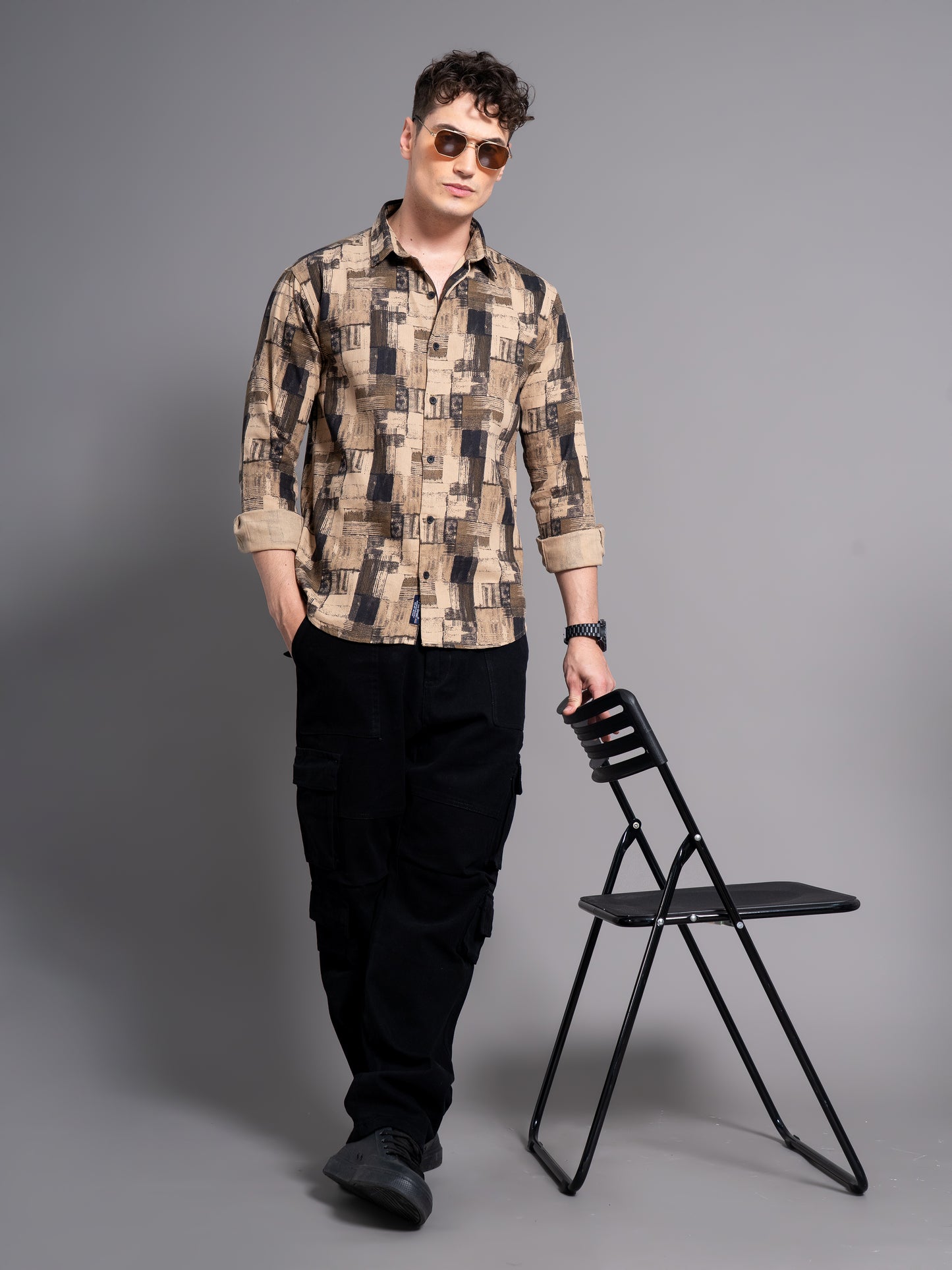Dune Brown Abstract Shirt