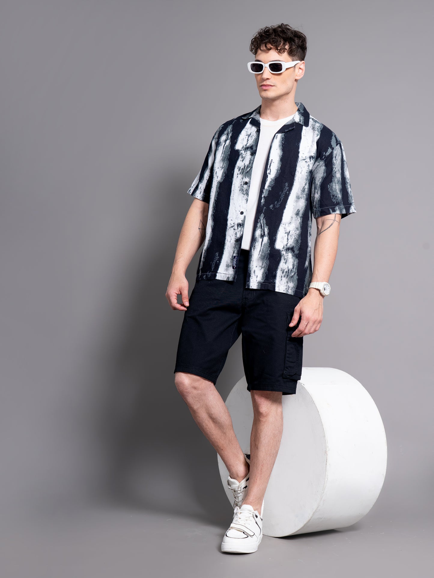 Dijon Black Waffle Shirt