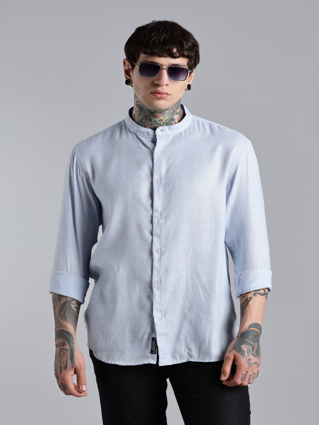 Breezy Blue Linen Shirt