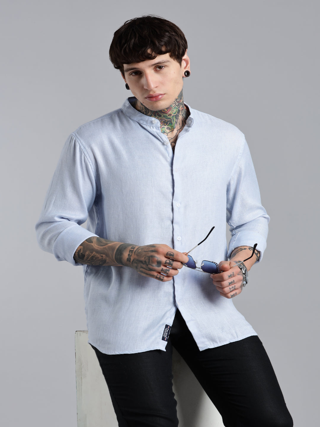 Breezy Blue Linen Shirt