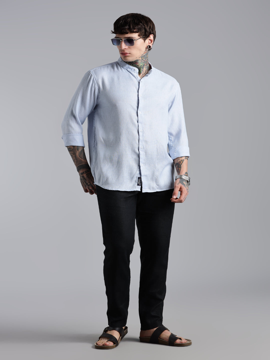 Breezy Blue Linen Shirt
