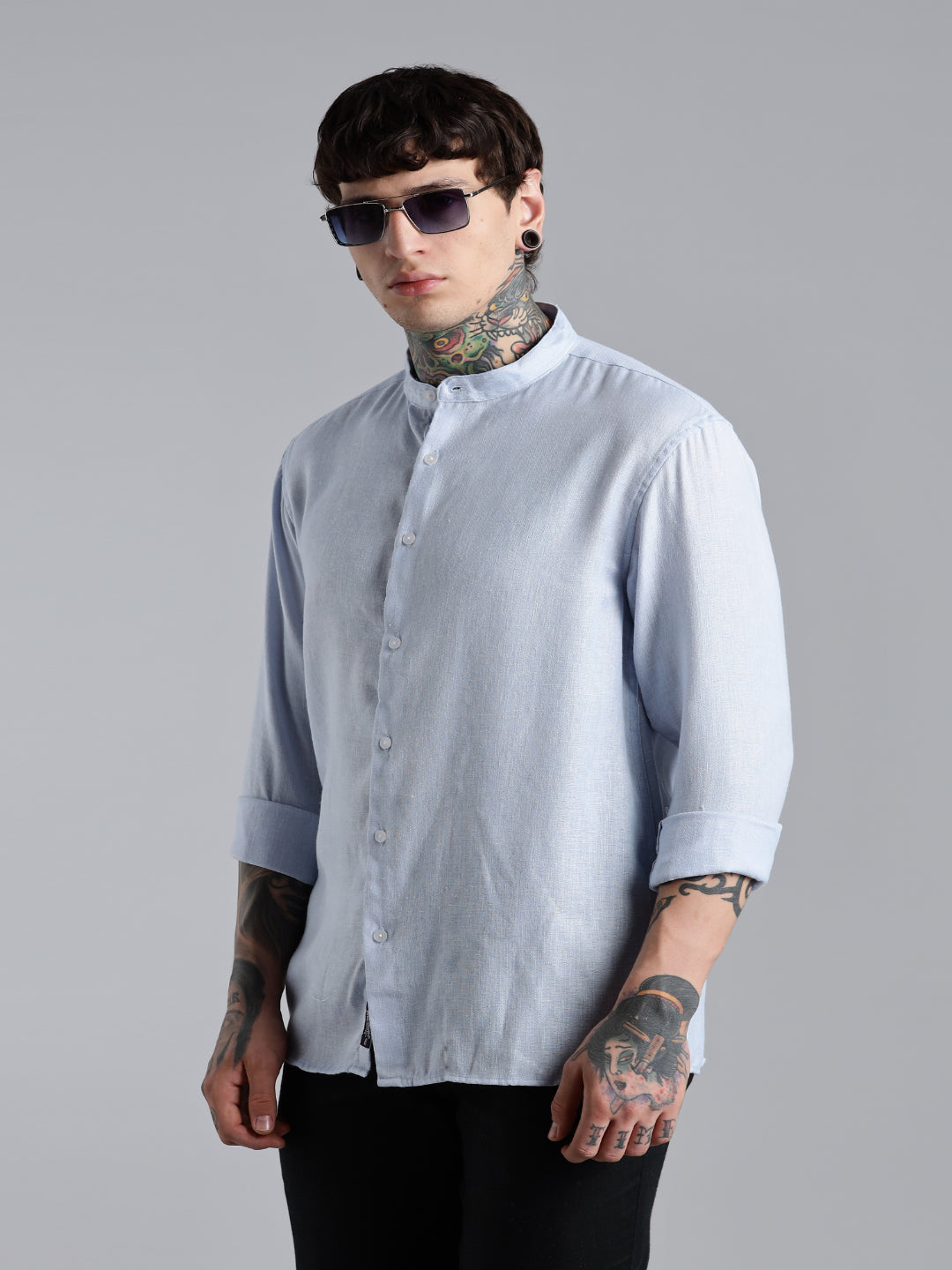 Breezy Blue Linen Shirt