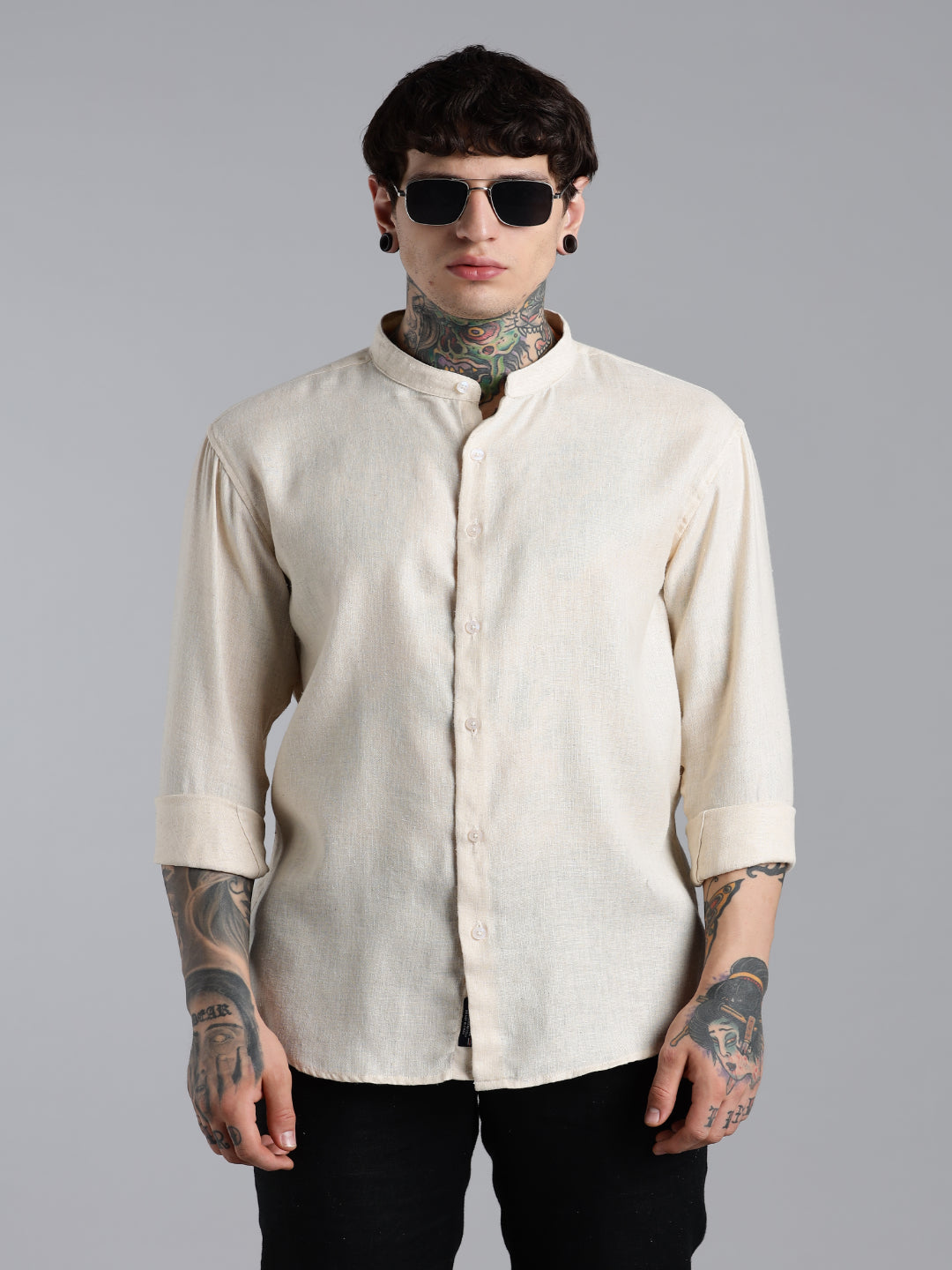 Breezy Beige Linen Shirt