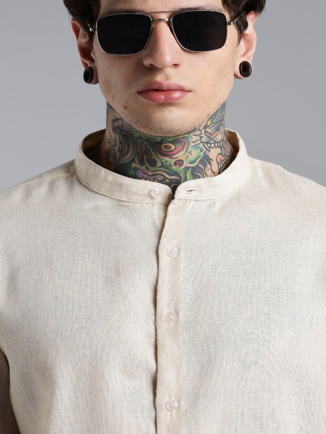 Breezy Beige Linen Shirt