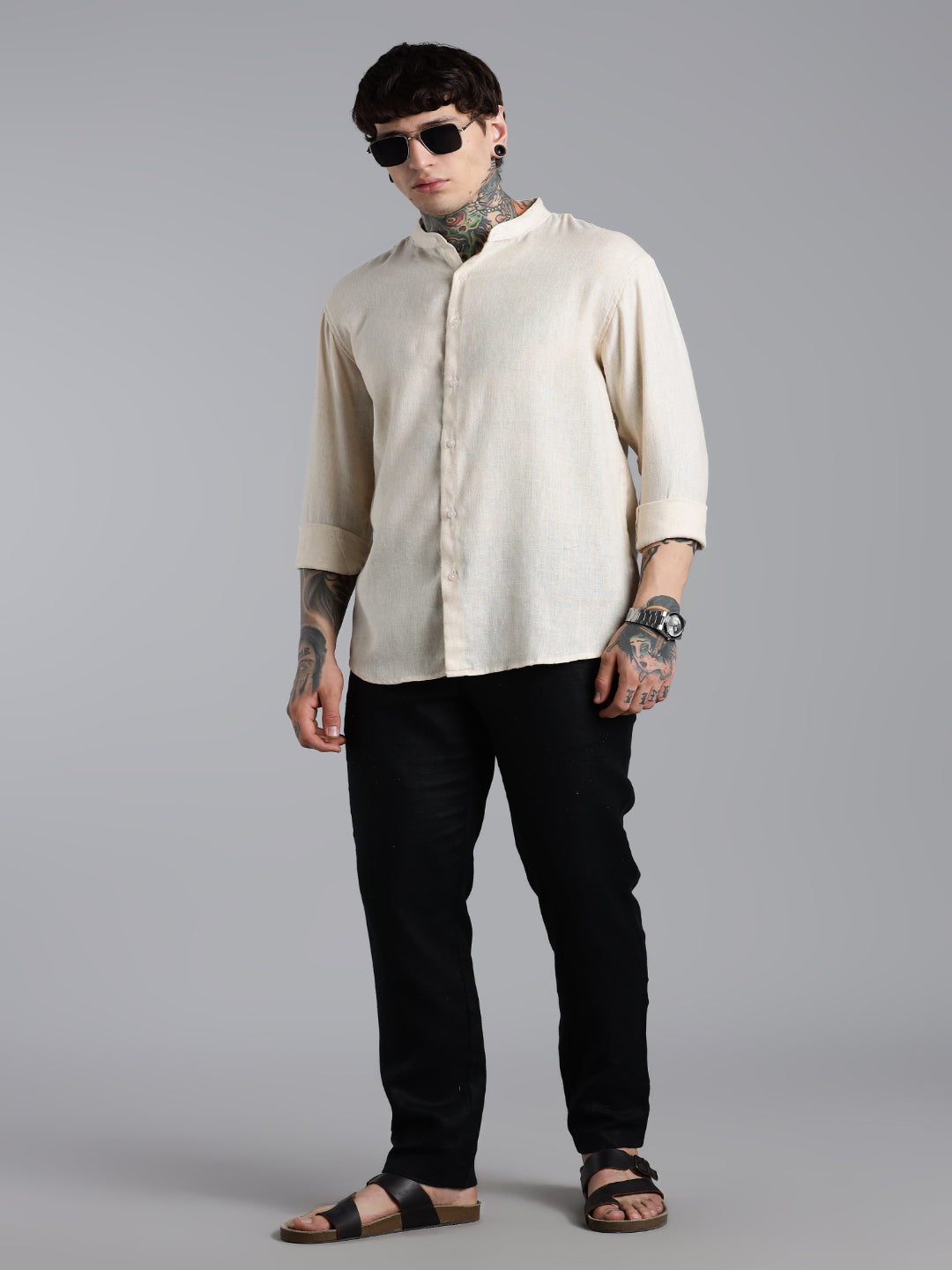 Breezy Beige Linen Shirt
