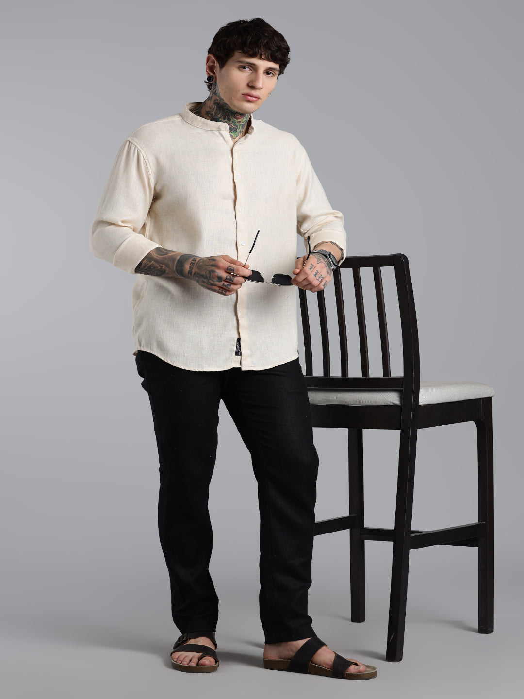 Breezy Beige Linen Shirt