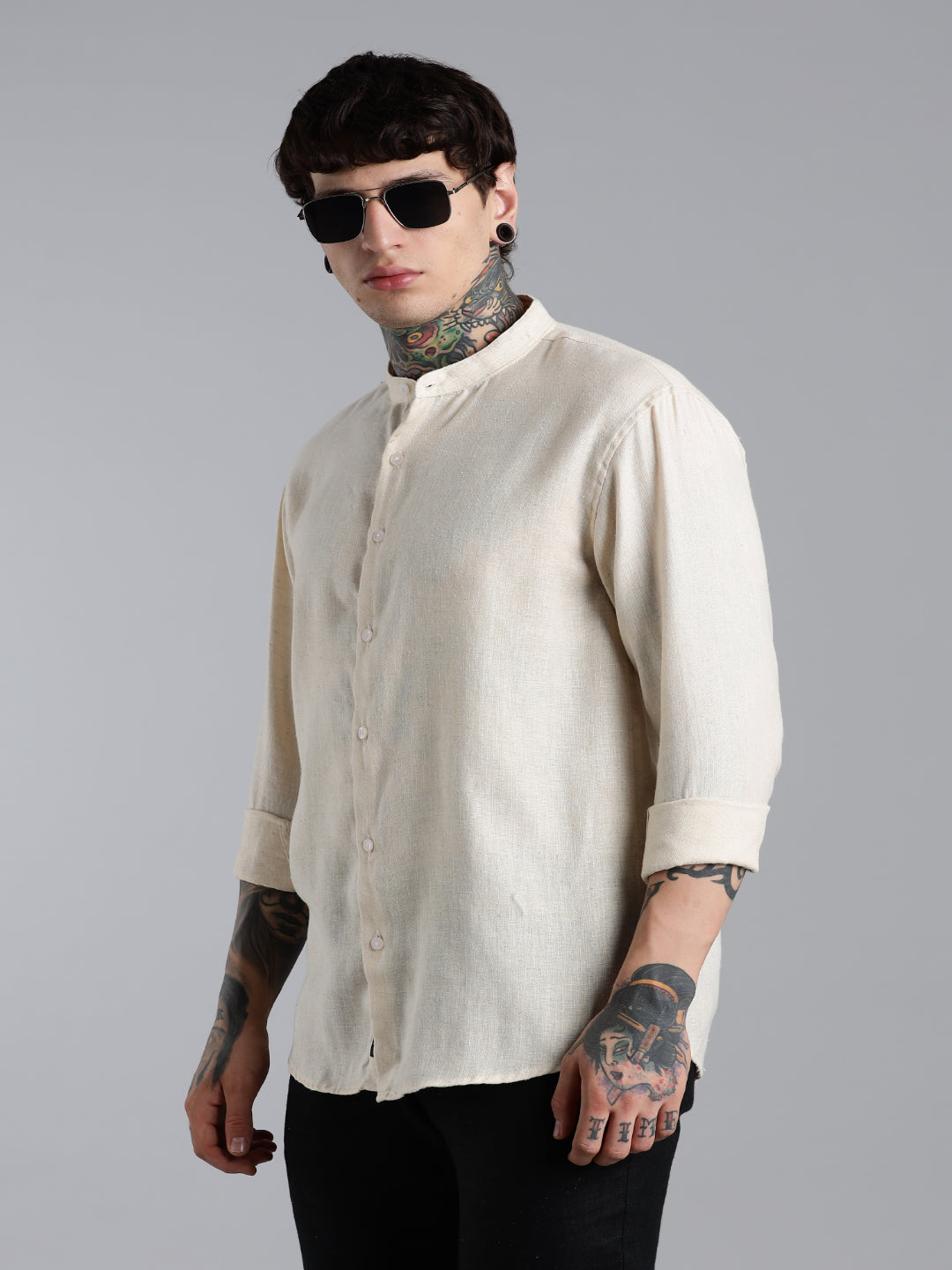 Breezy Beige Linen Shirt