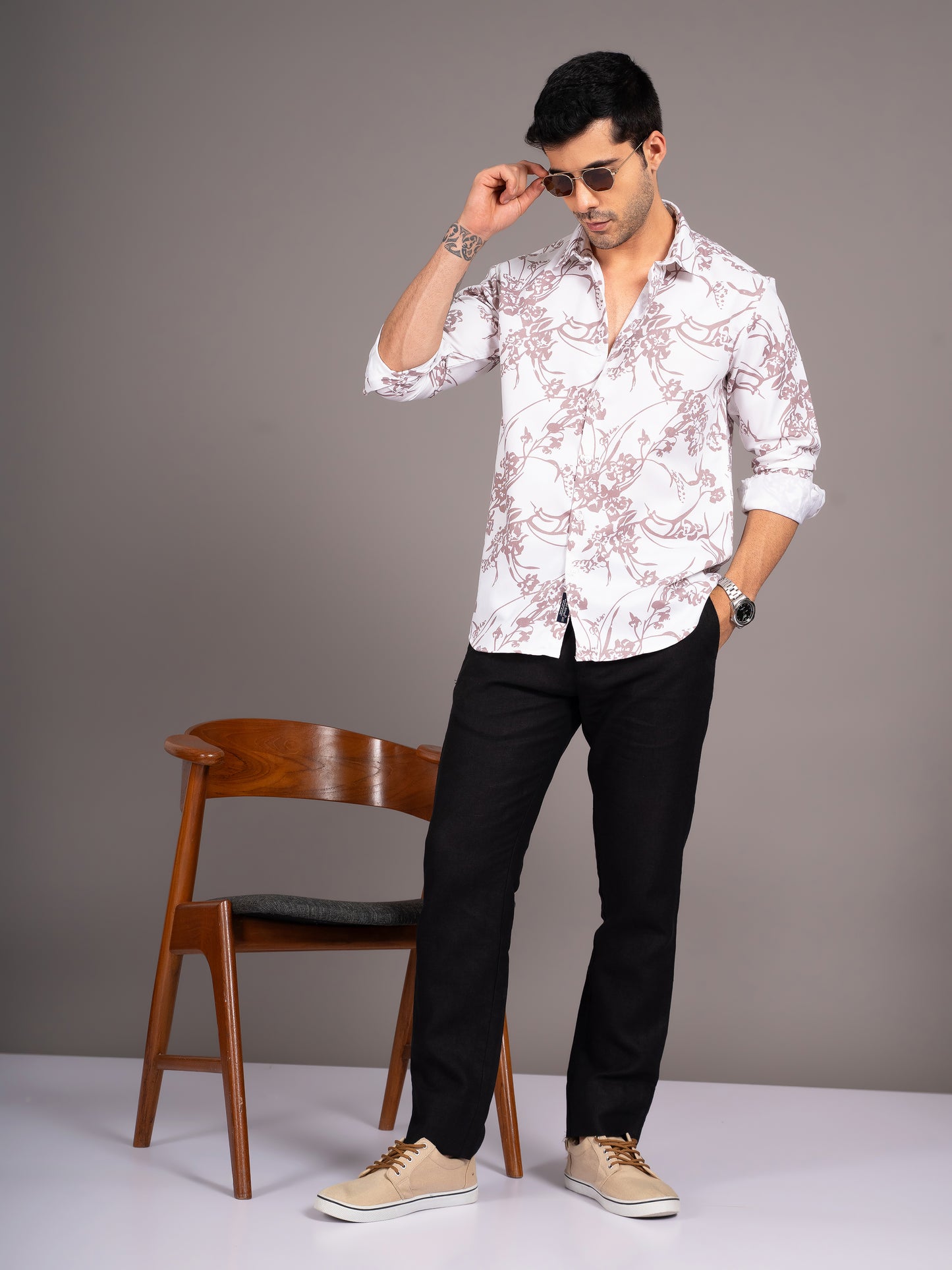 Briar White Floral Shirt