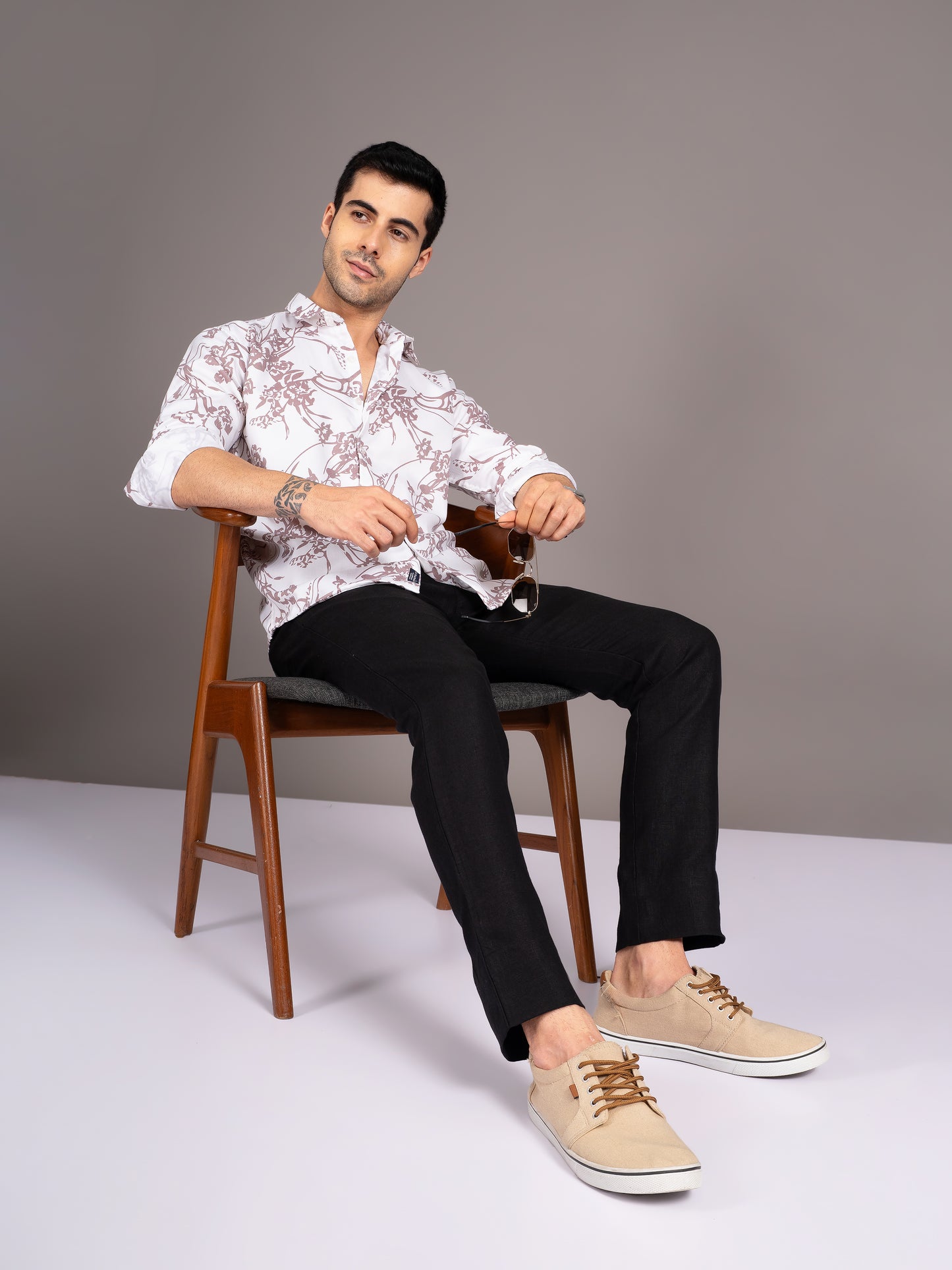 Briar White Floral Shirt