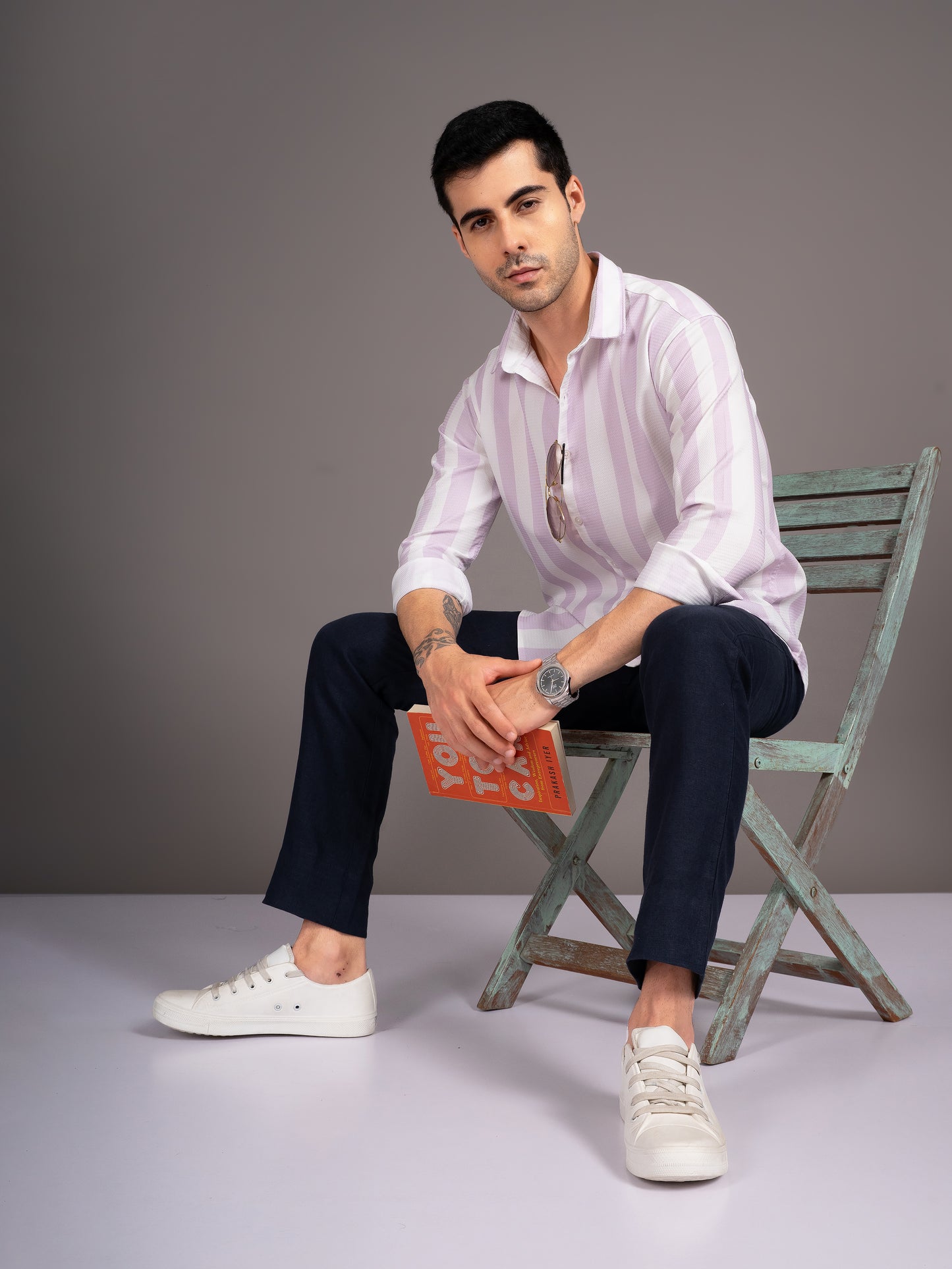 Fleck Pink Striped Shirt