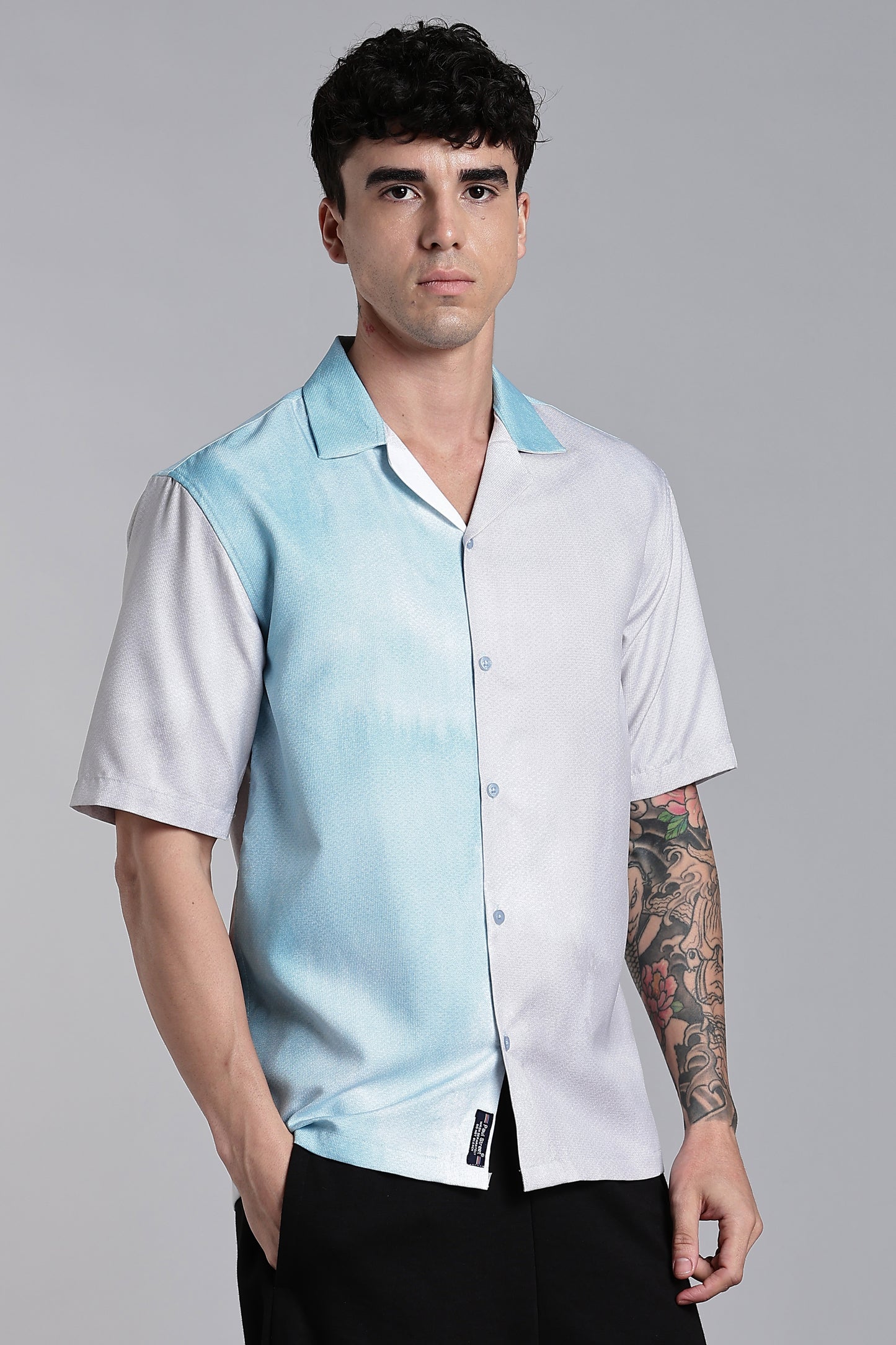 Huea Blue Printed Shirt