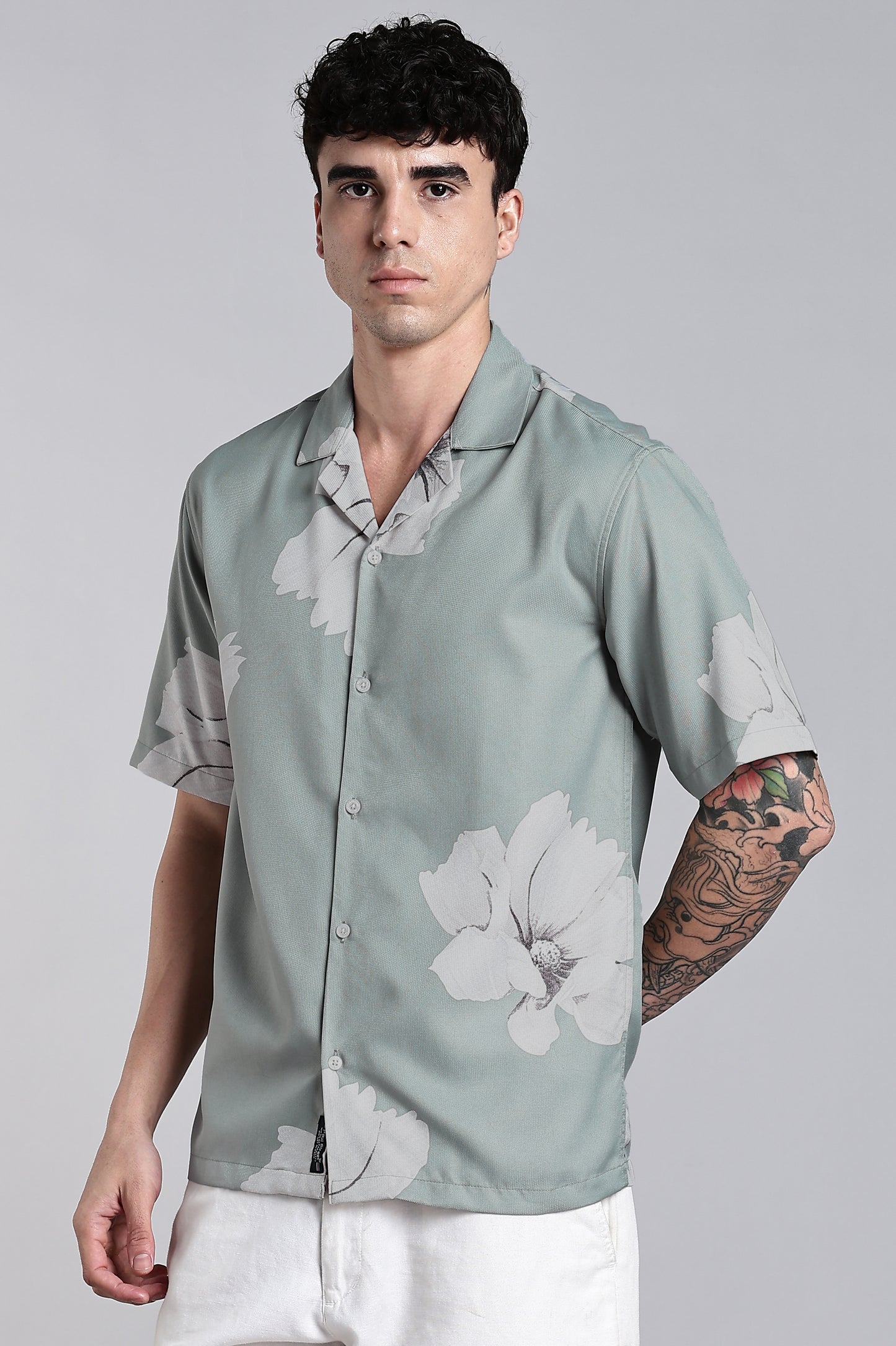 Solano Green Floral Shirt