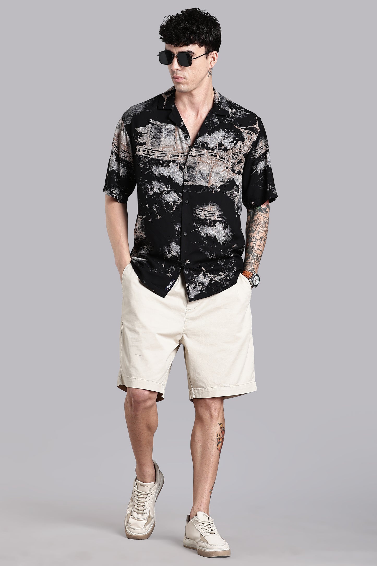 Seavor Black Printed Shirt