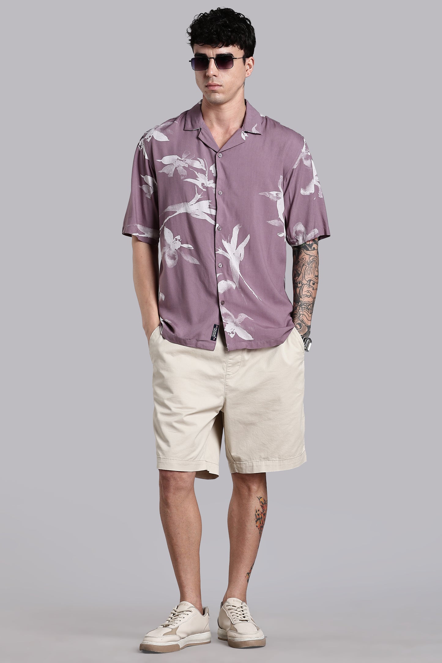 Florado Mauve Floral Shirt