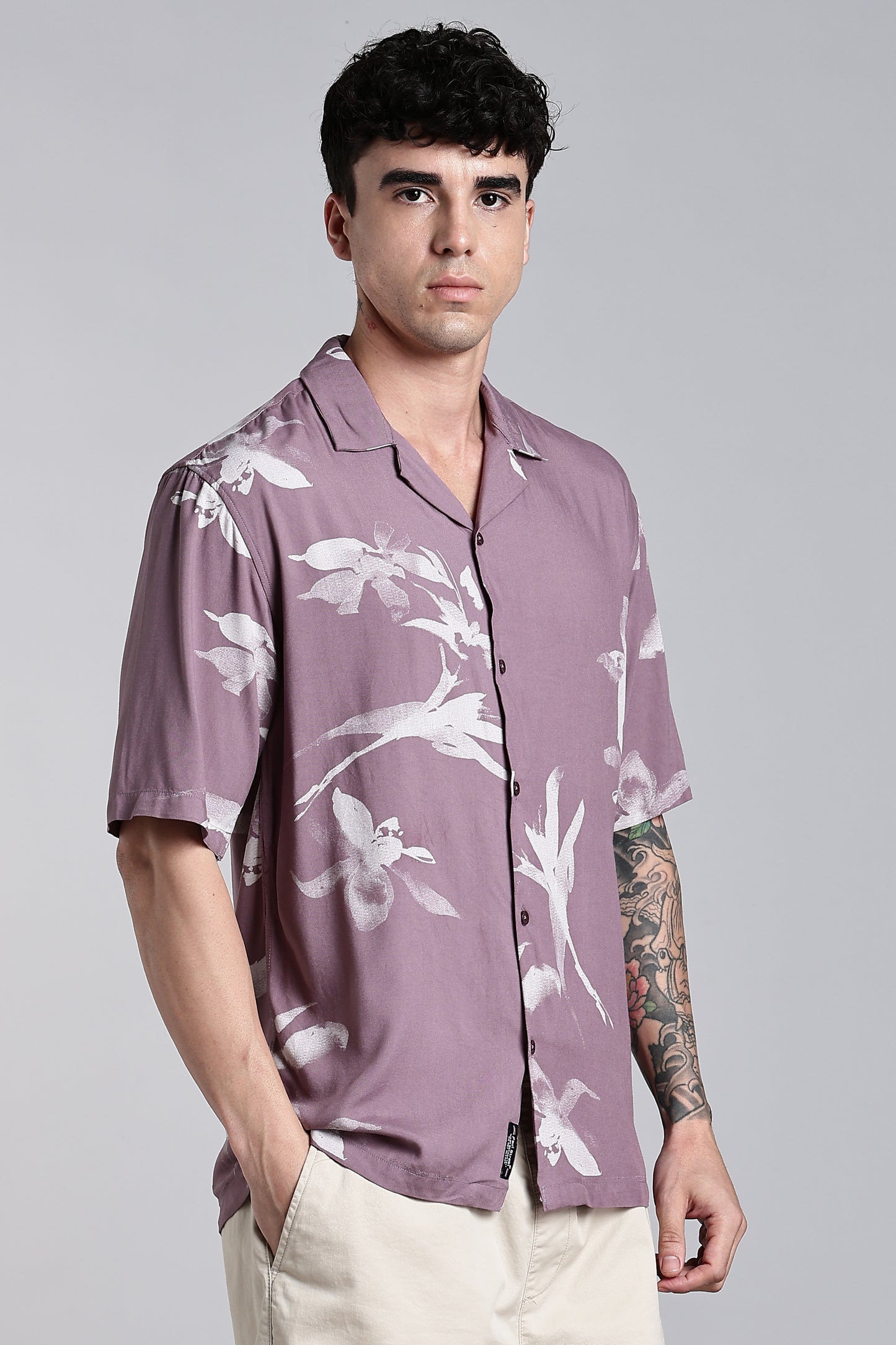 Florado Mauve Floral Shirt