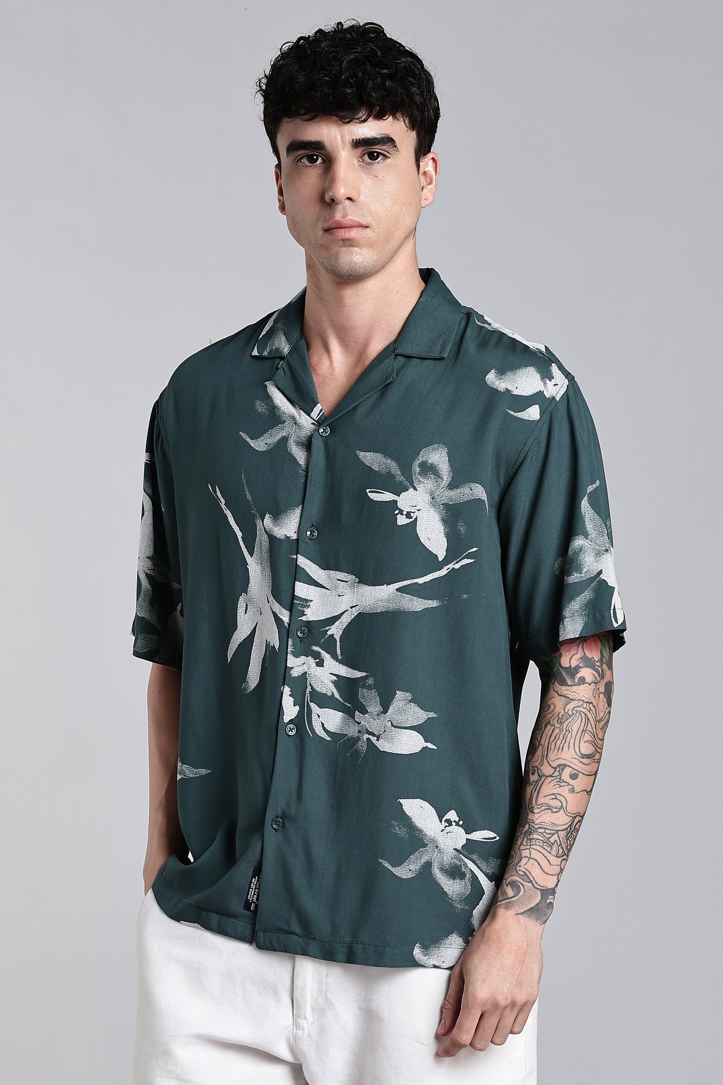 Florado Olive Floral Shirt