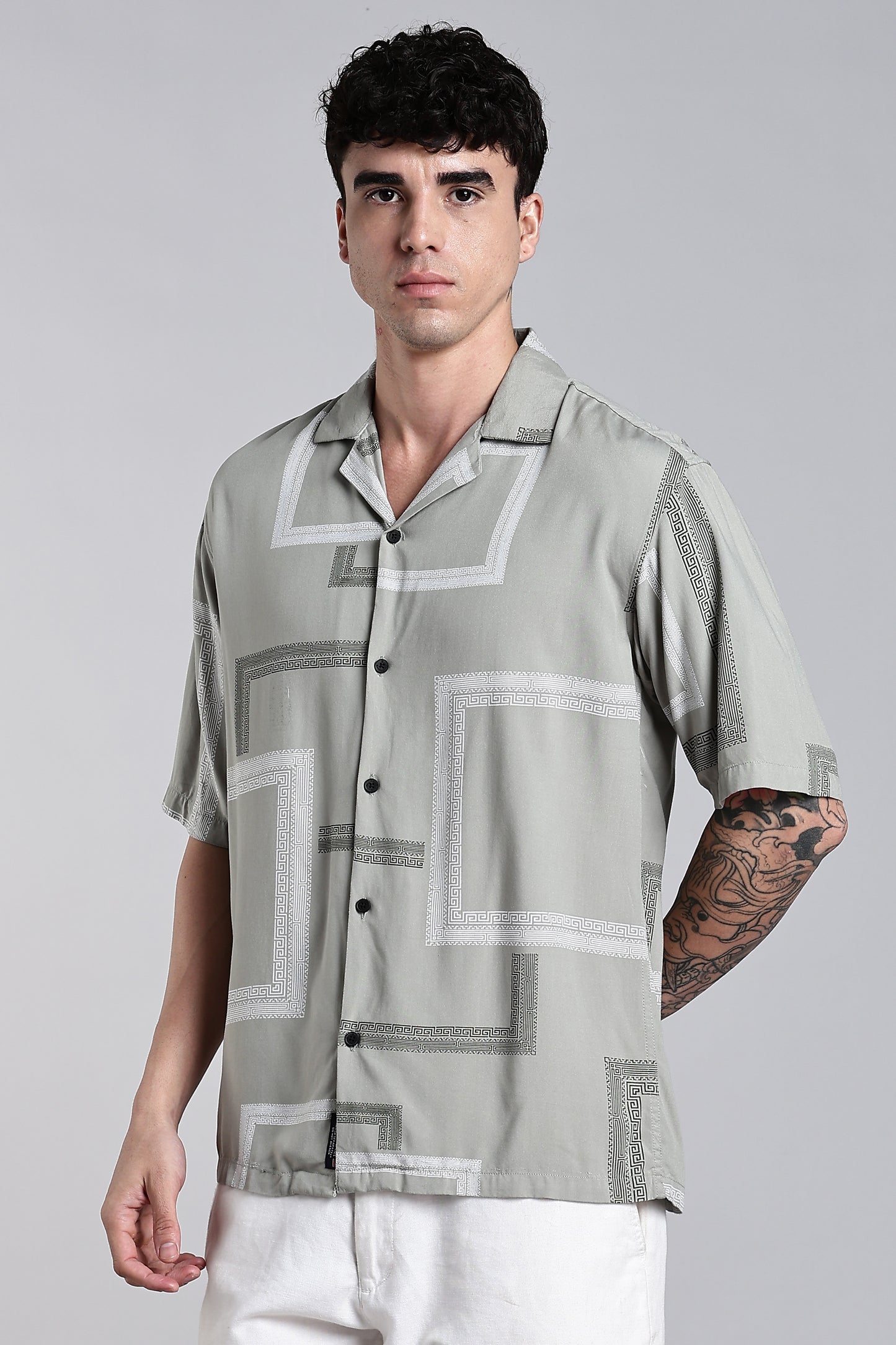 Glide Green Printed Shirt