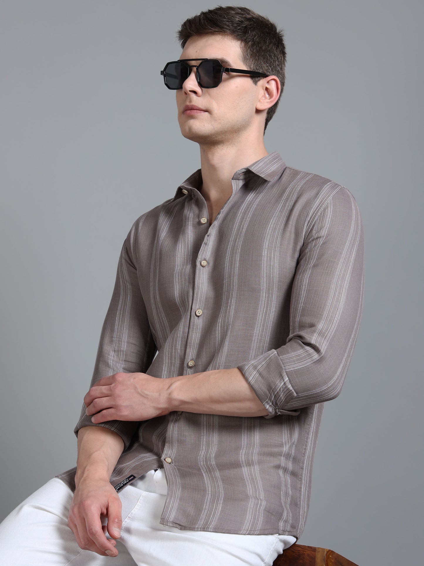 Zane Brown Stripes Shirt