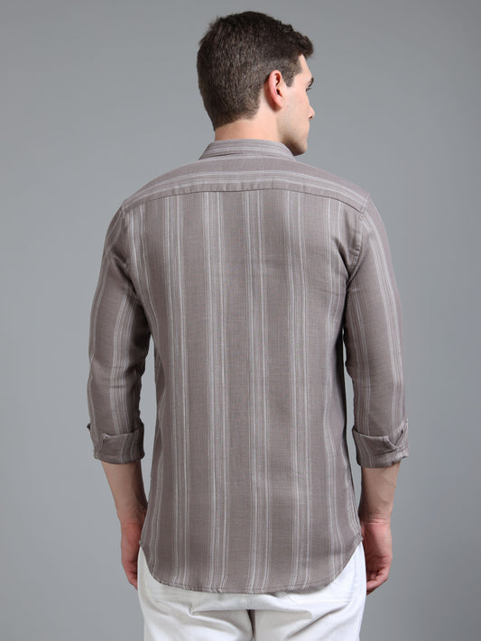 Zane Brown Stripes Shirt
