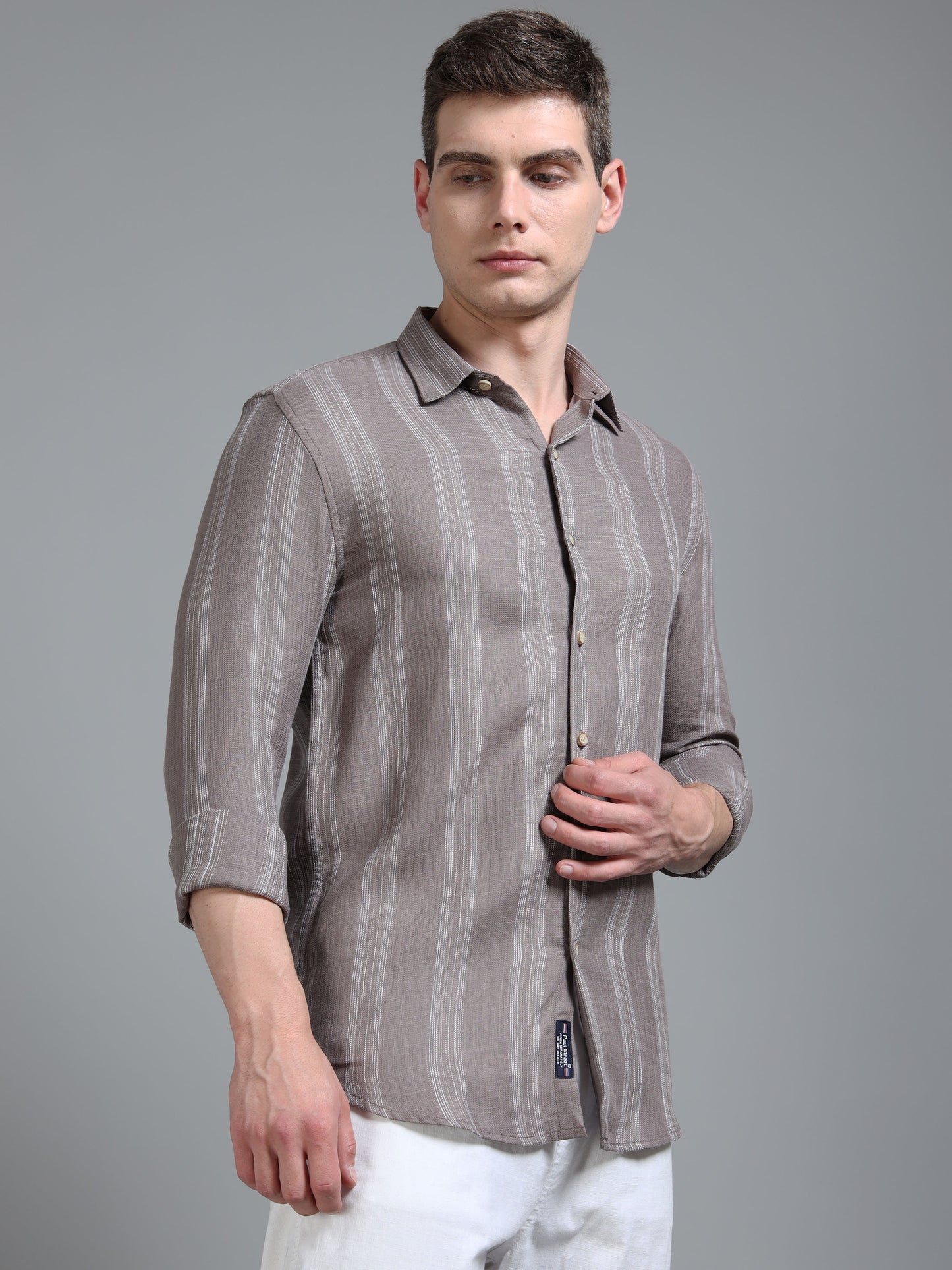 Zane Brown Stripes Shirt