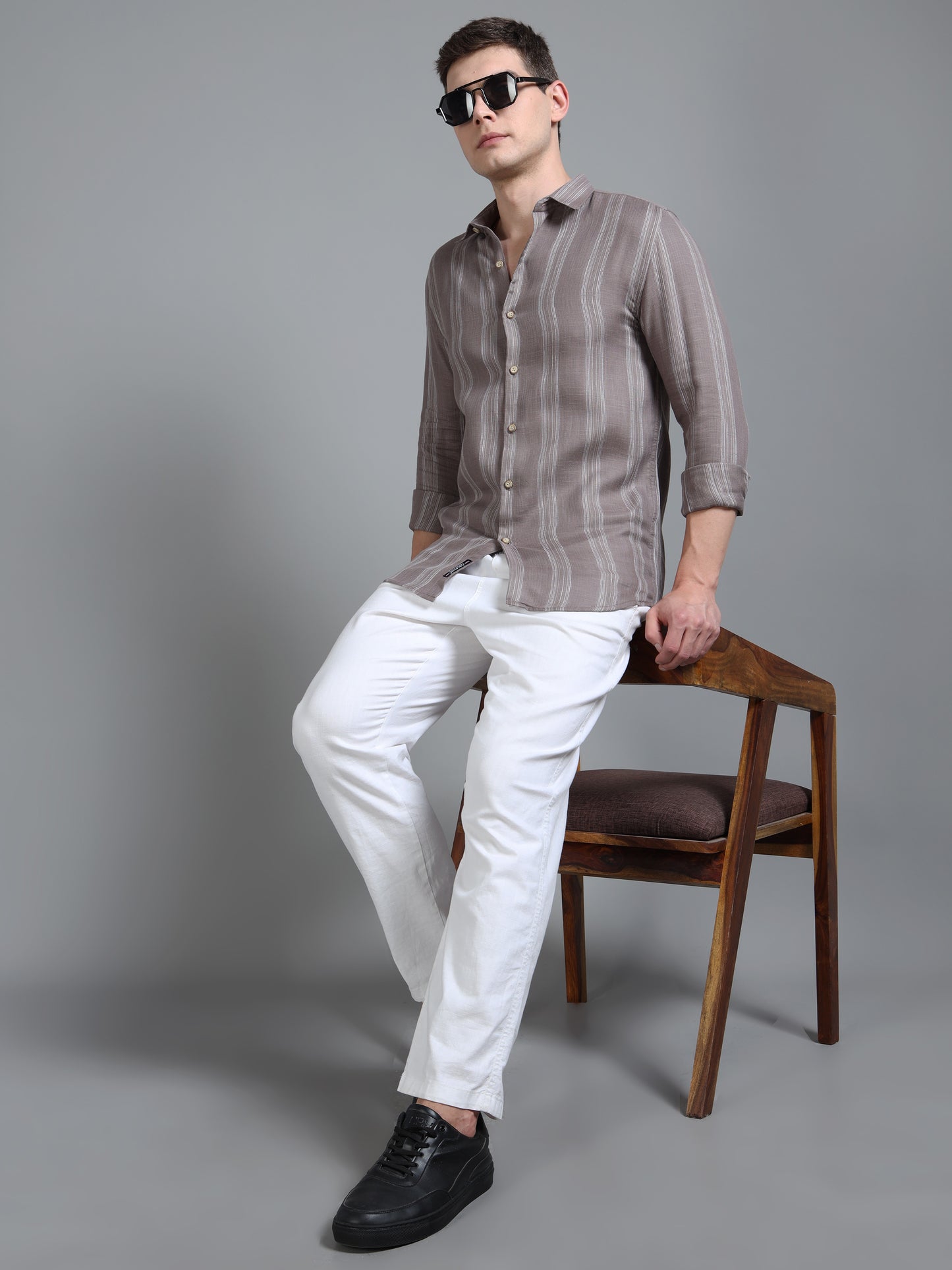 Zane Brown Stripes Shirt