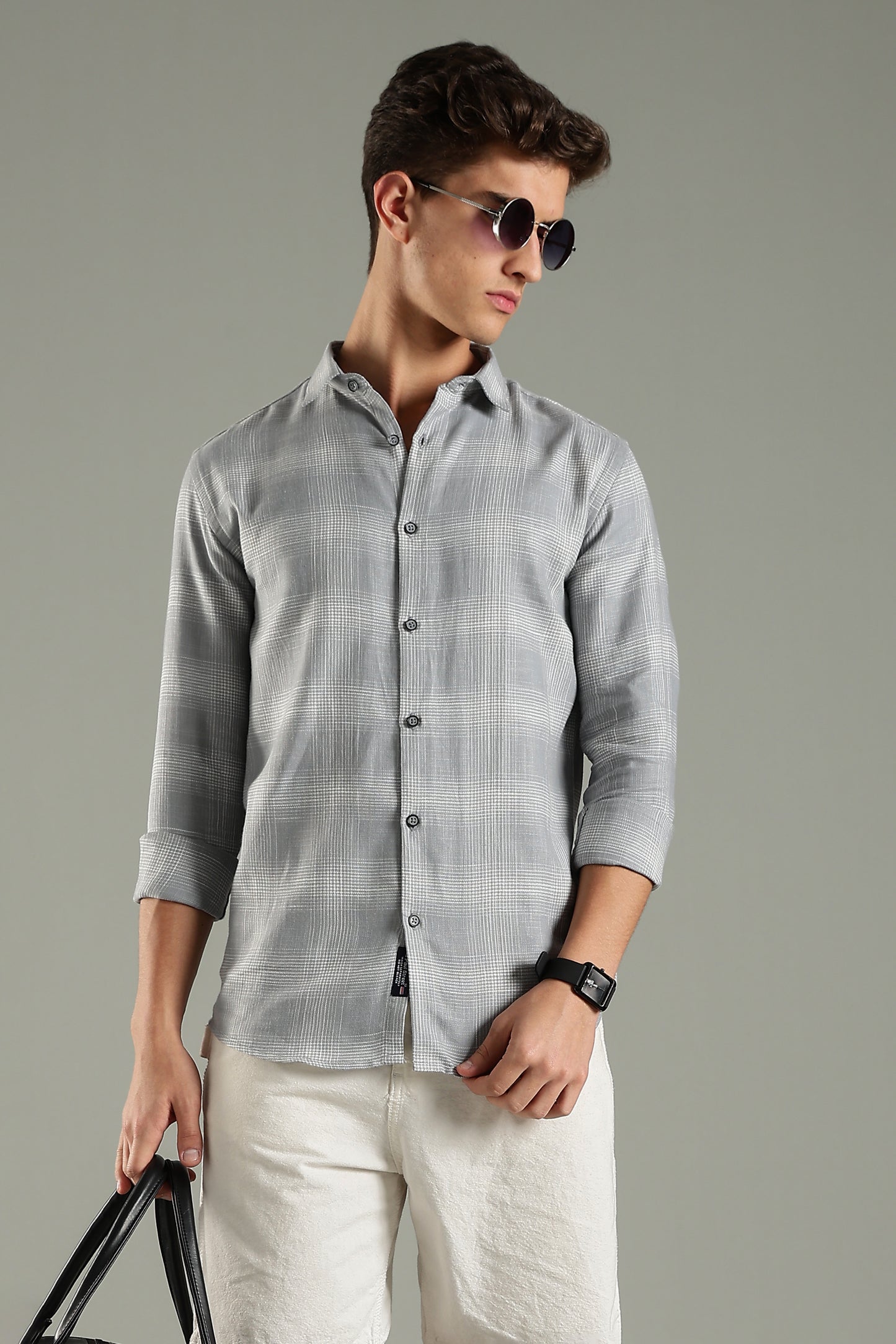 Gridle Grey Checks Shirt