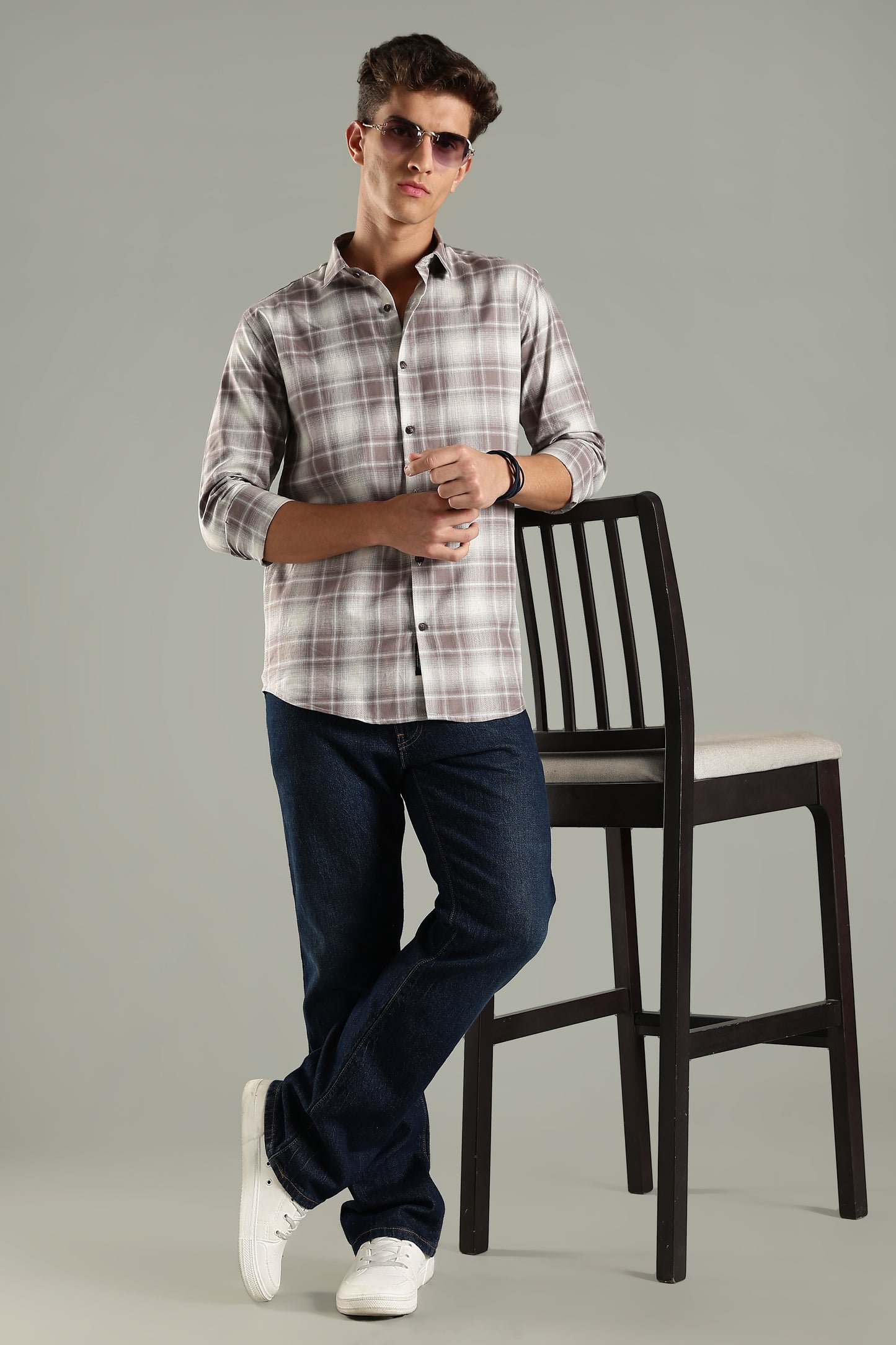 Raye Brown Checks Shirt