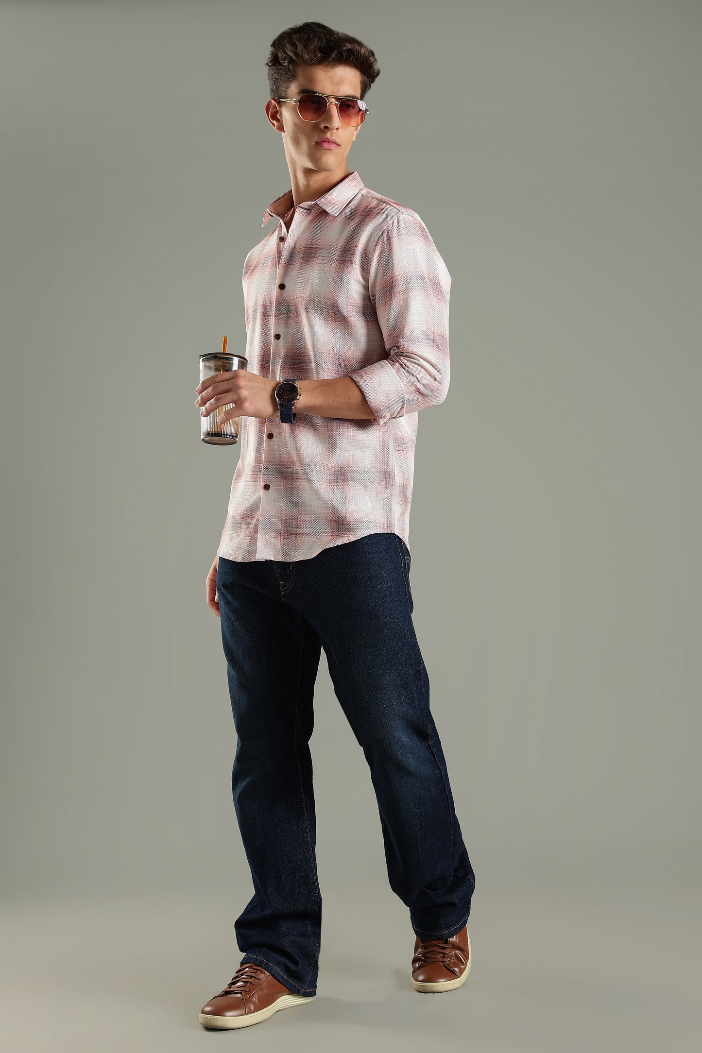 Lenoir Pink Checks Shirt