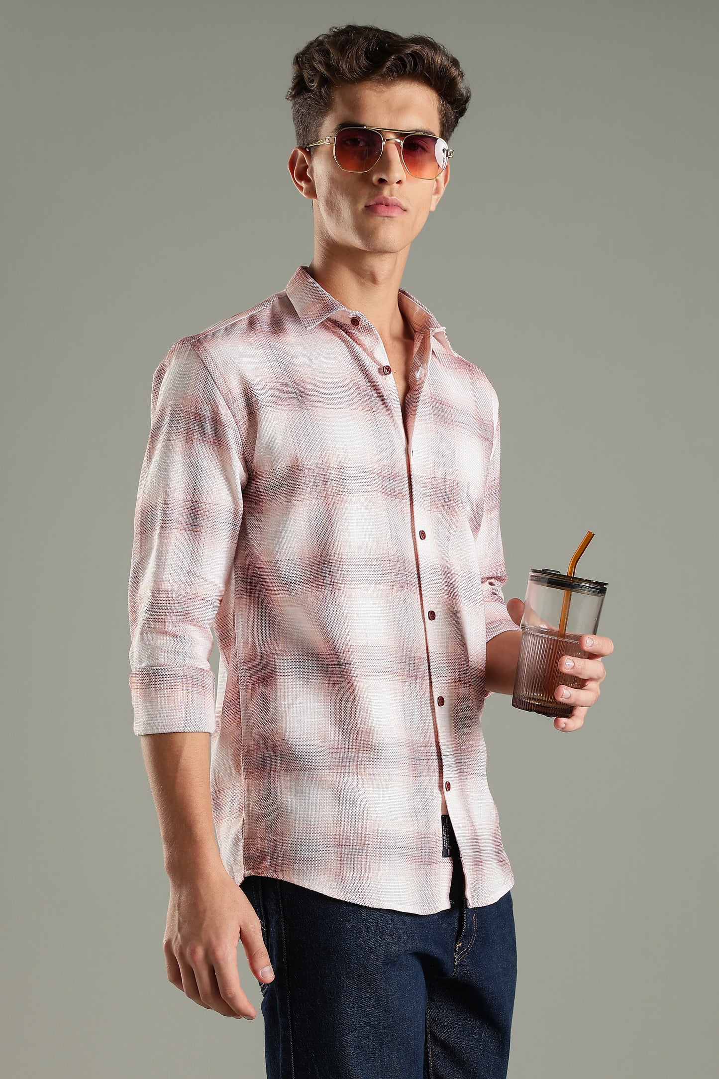 Lenoir Pink Checks Shirt