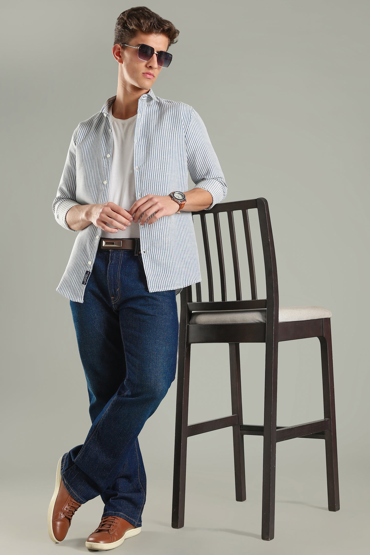 Looma Blue Stripes Shirt