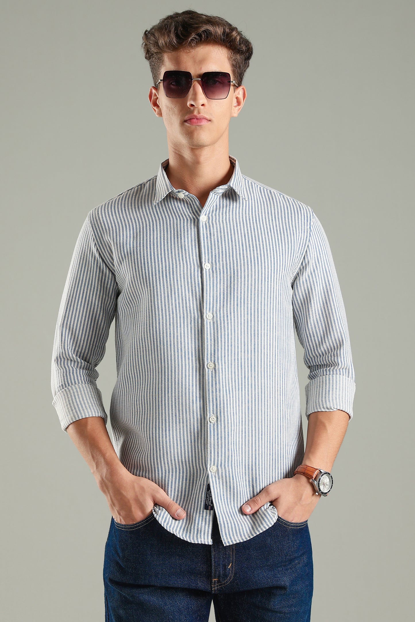 Looma Blue Stripes Shirt