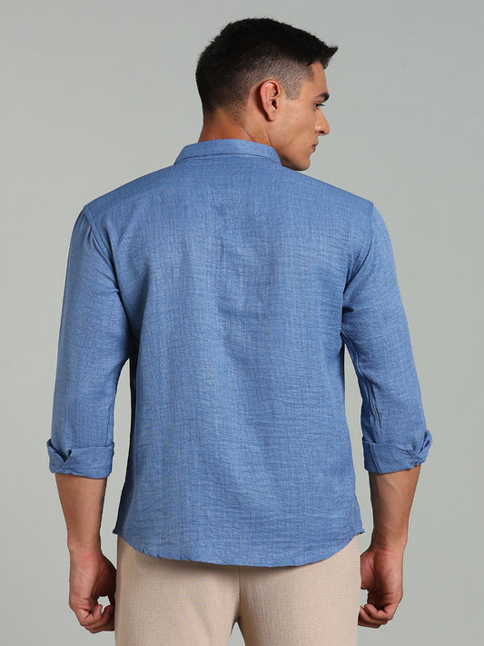 Striv Blue Solid Shirt