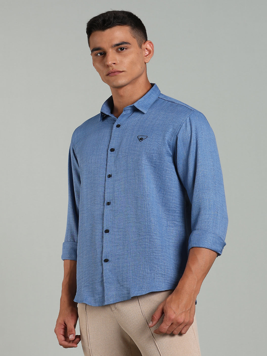 Striv Blue Solid Shirt