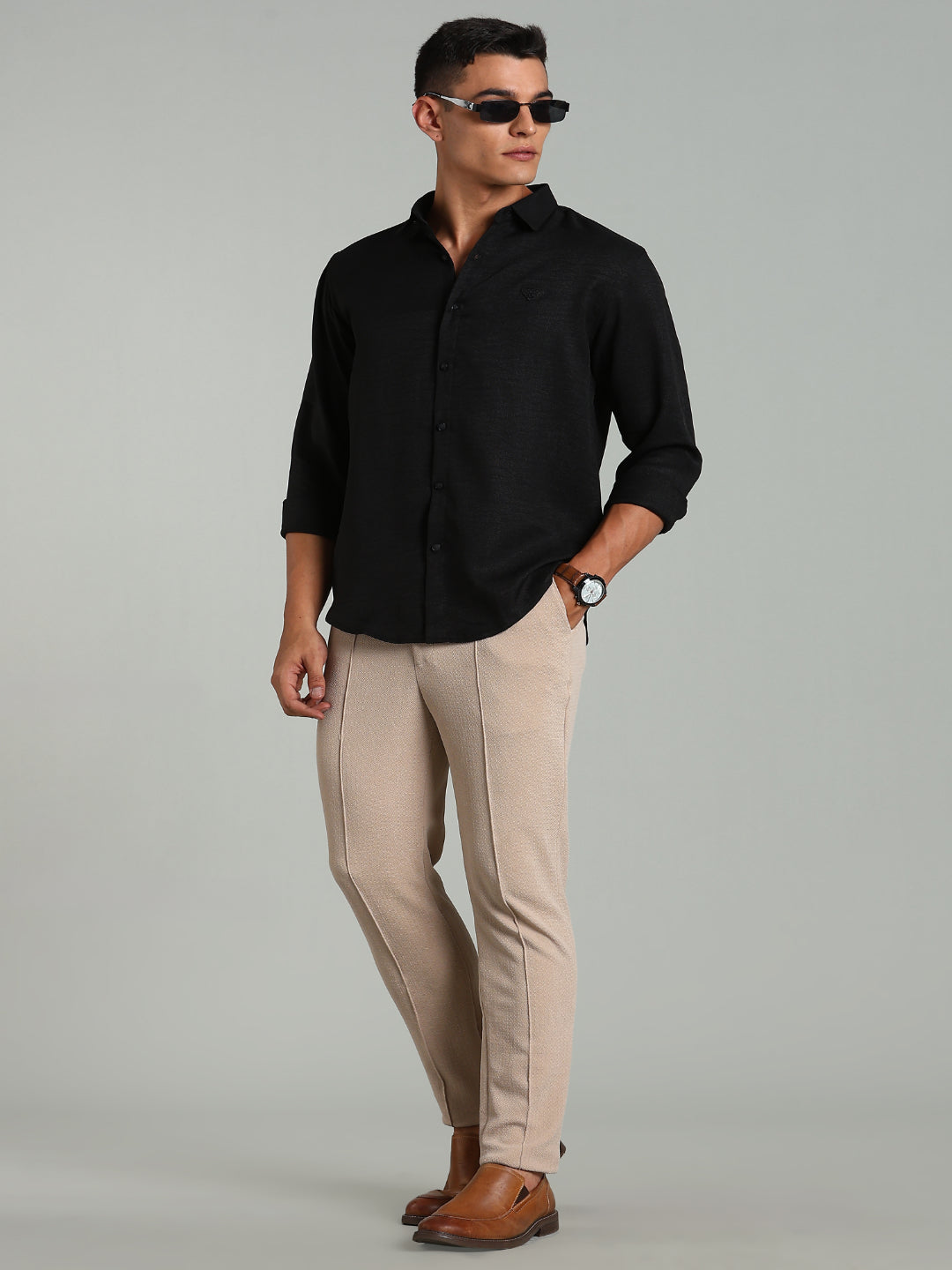 Striv Black Solid Shirt