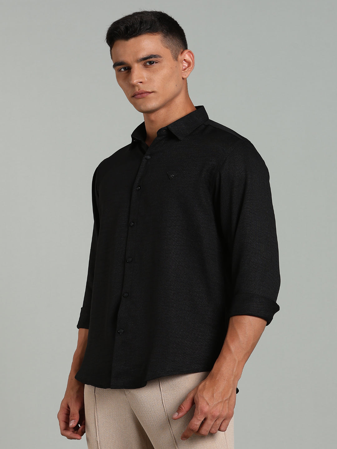 Striv Black Solid Shirt
